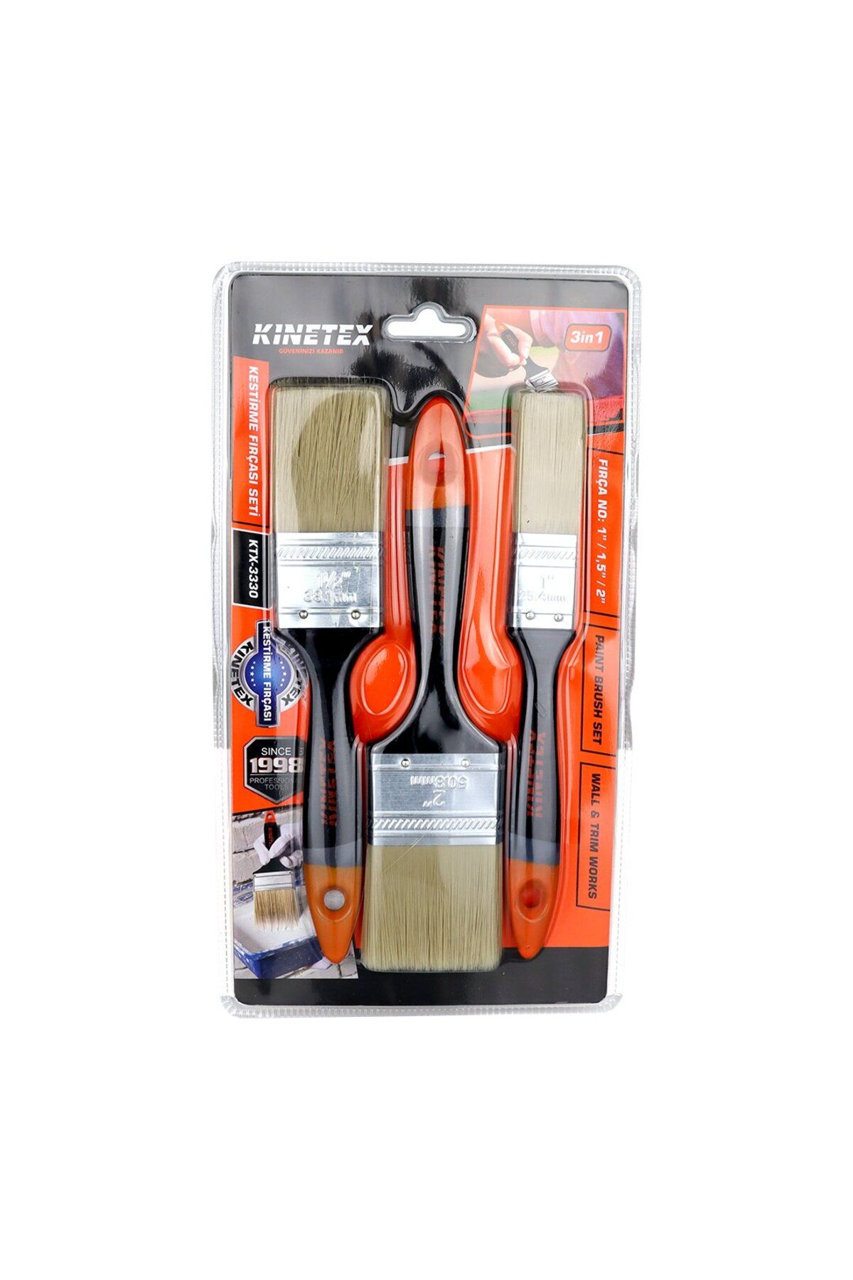 mycarmella 3 PCS - NO:1 İNÇ / 1.5 İNÇ / 2 İNÇ KESTİRME FIRÇA SET (4767) - VHT5137-7610