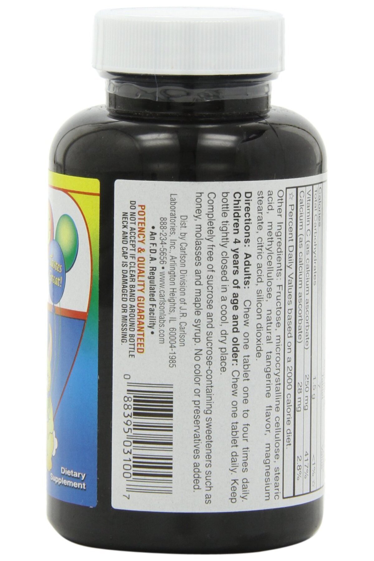Carlson-Labs, Carlson For Kids Chewable Vitamin C, 250mg, 60 Tablets 3