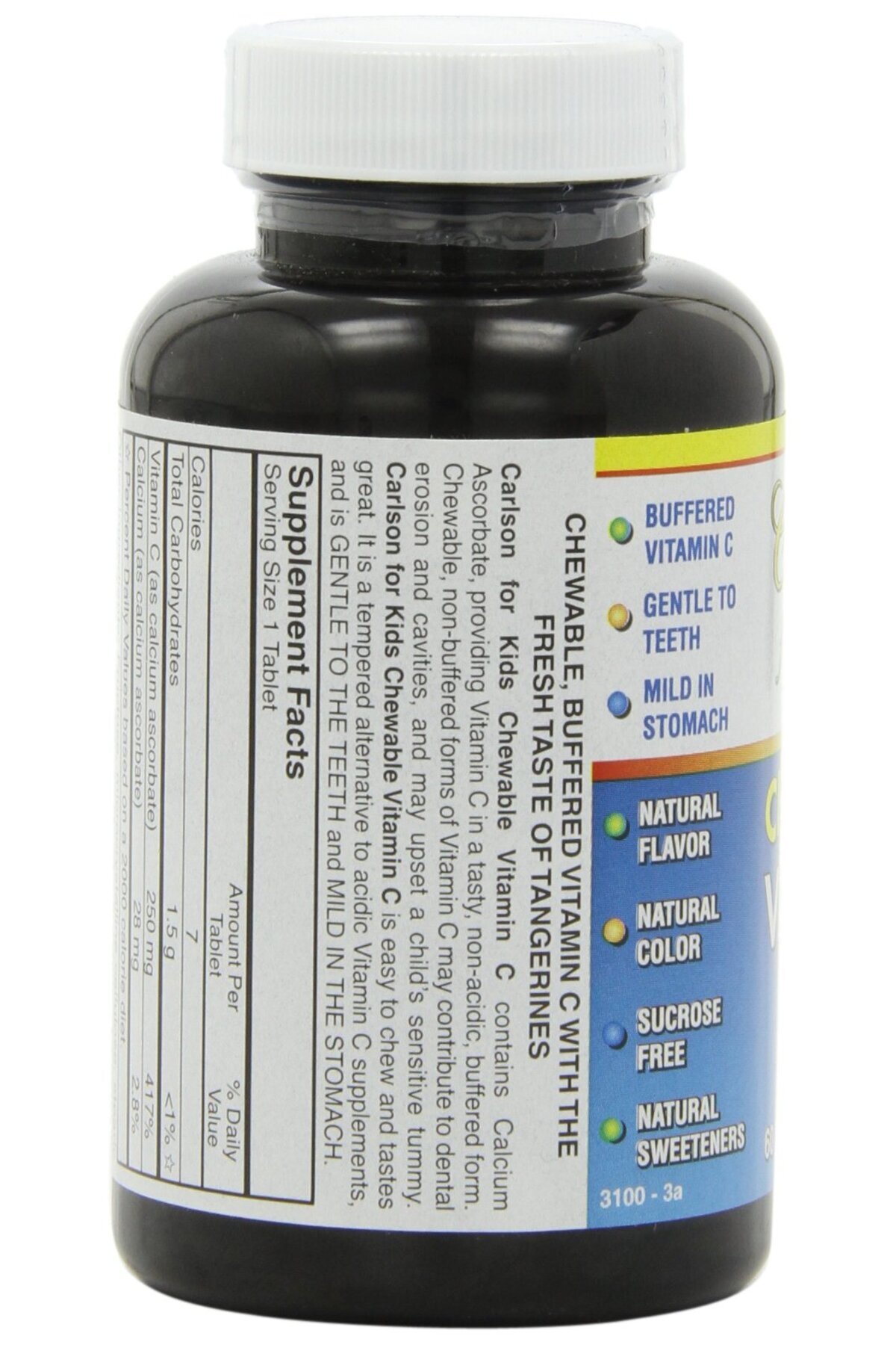 Carlson-Labs, Carlson For Kids Chewable Vitamin C, 250mg, 60 Tablets 5