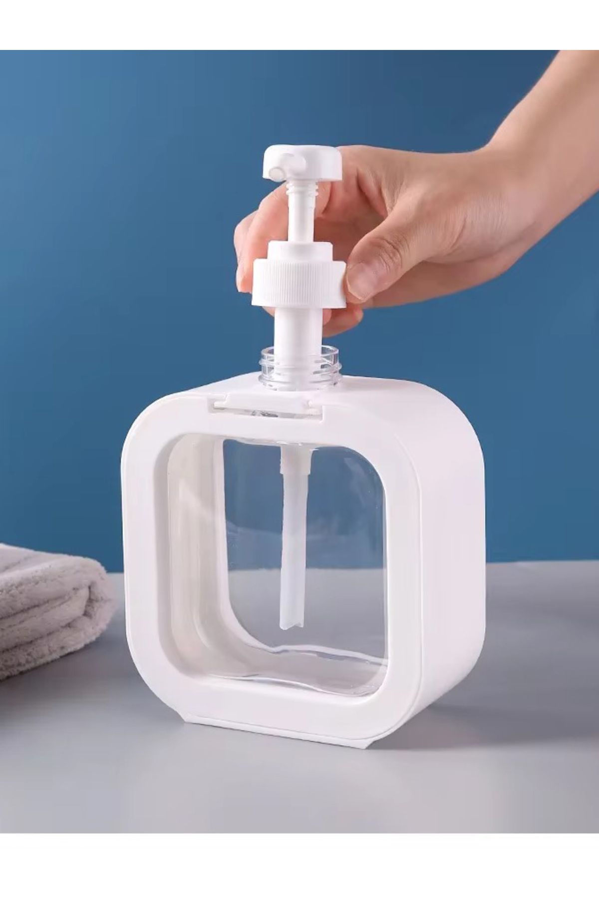 MUKKO HOME-300 ml Countertop Rectangular Liquid Soap Dispenser – Stylish and Practical Design! 7