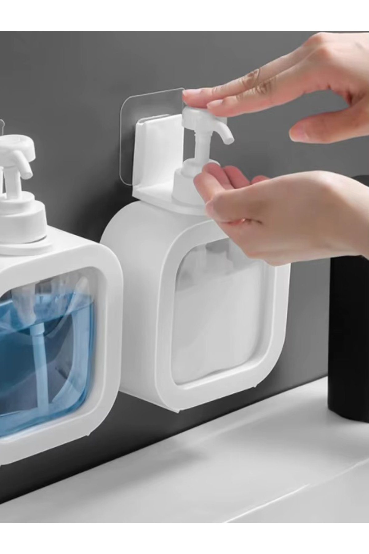 MUKKO HOME-300 ml Countertop Rectangular Liquid Soap Dispenser – Stylish and Practical Design! 3