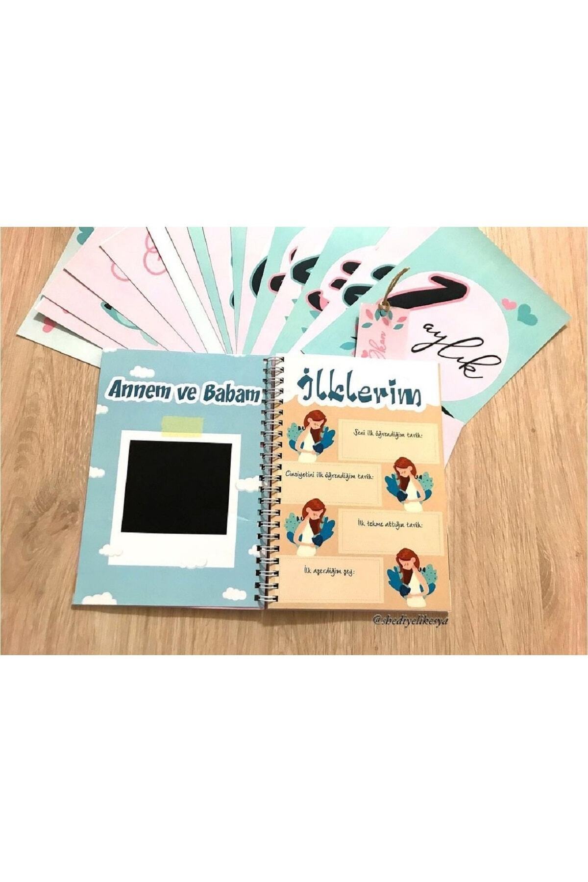 sandal hediyelik Hamilelik Ve Anne Bebek Günlüğü / Bebek Anı Defteri / Anı Kartları Hediye / Kişiye Özel Tasarım fotoğrafı 6 (önizleme)