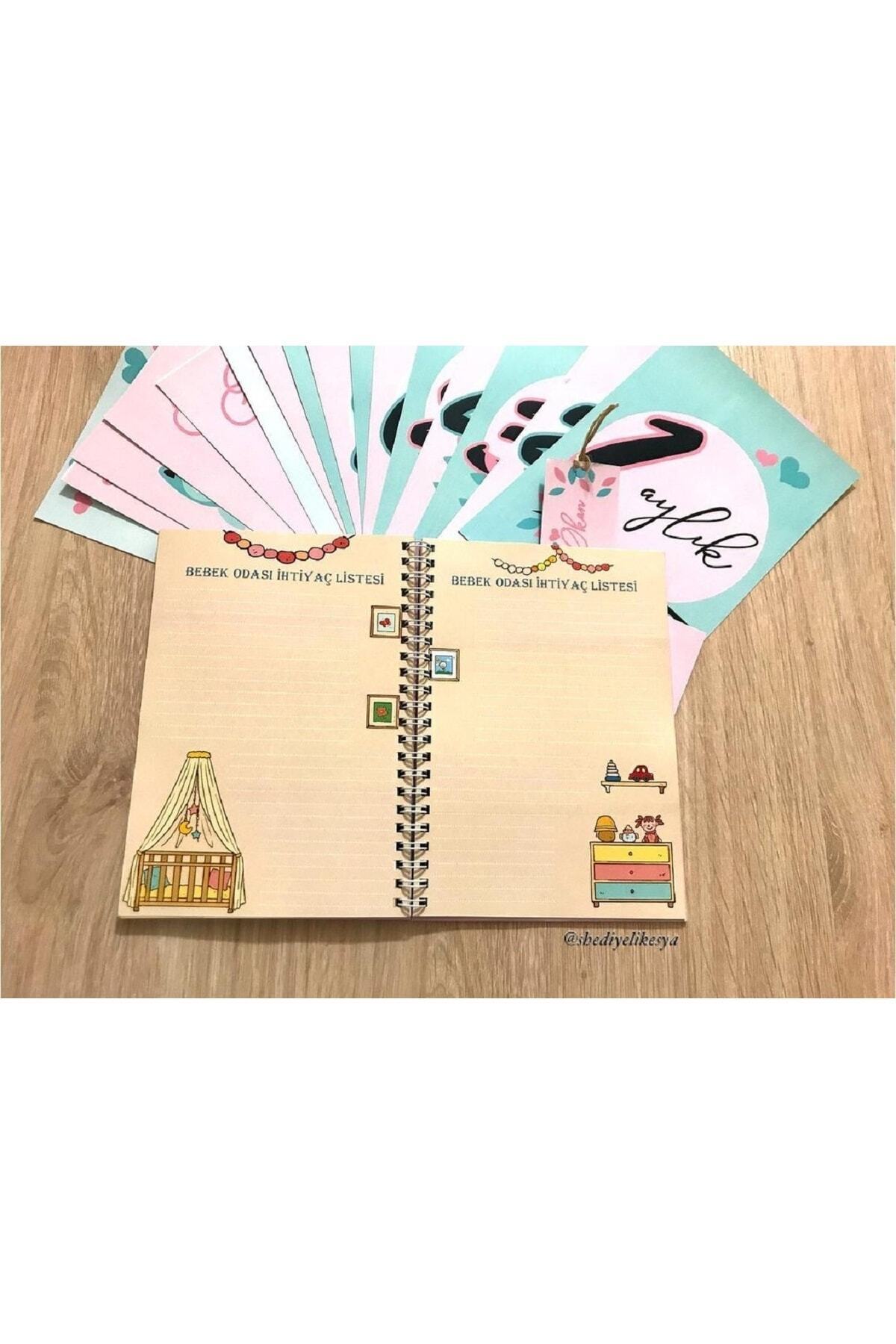 sandal hediyelik Hamilelik Ve Anne Bebek Günlüğü / Bebek Anı Defteri / Anı Kartları Hediye / Kişiye Özel Tasarım fotoğrafı 5 (önizleme)