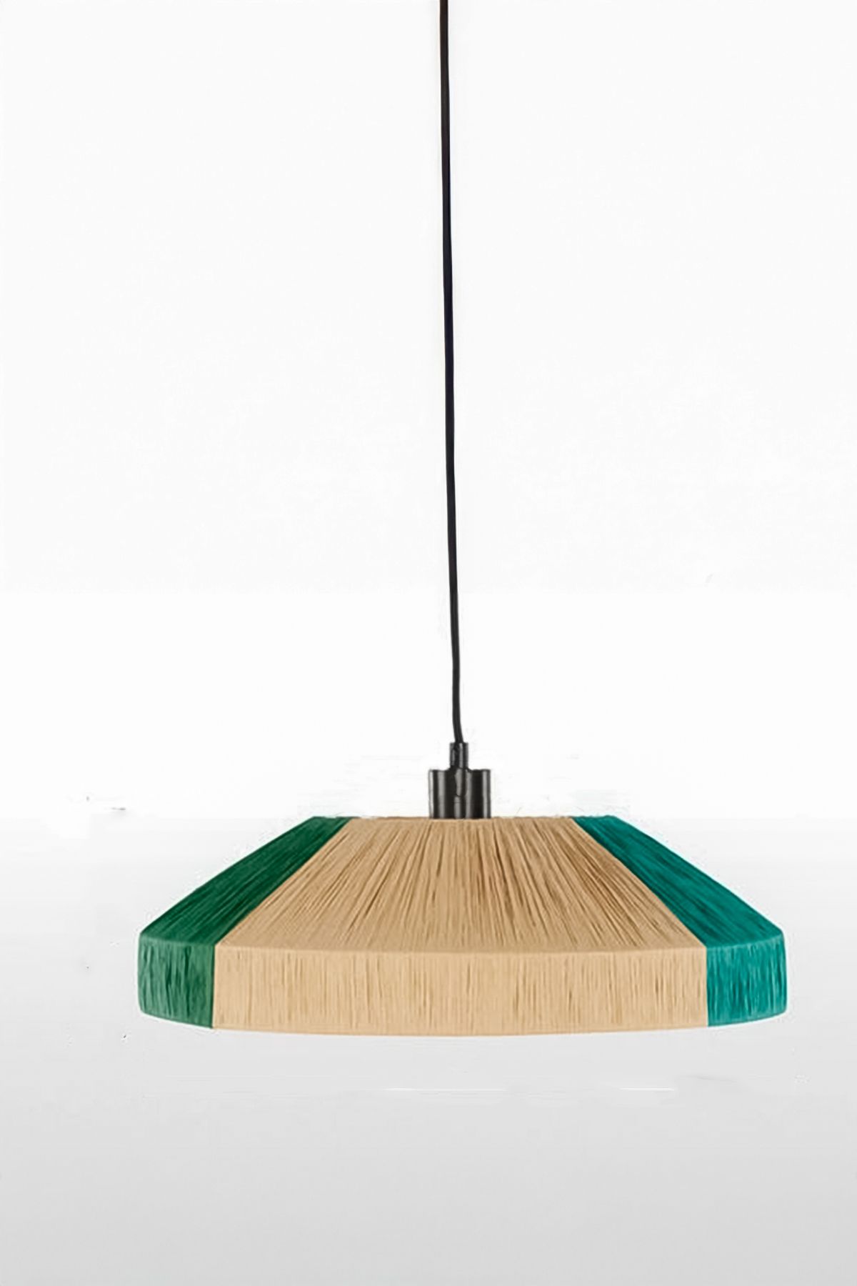 NYLife-Modern Bohemian Rustic Green Double Color Special Chandelier Raffia 2