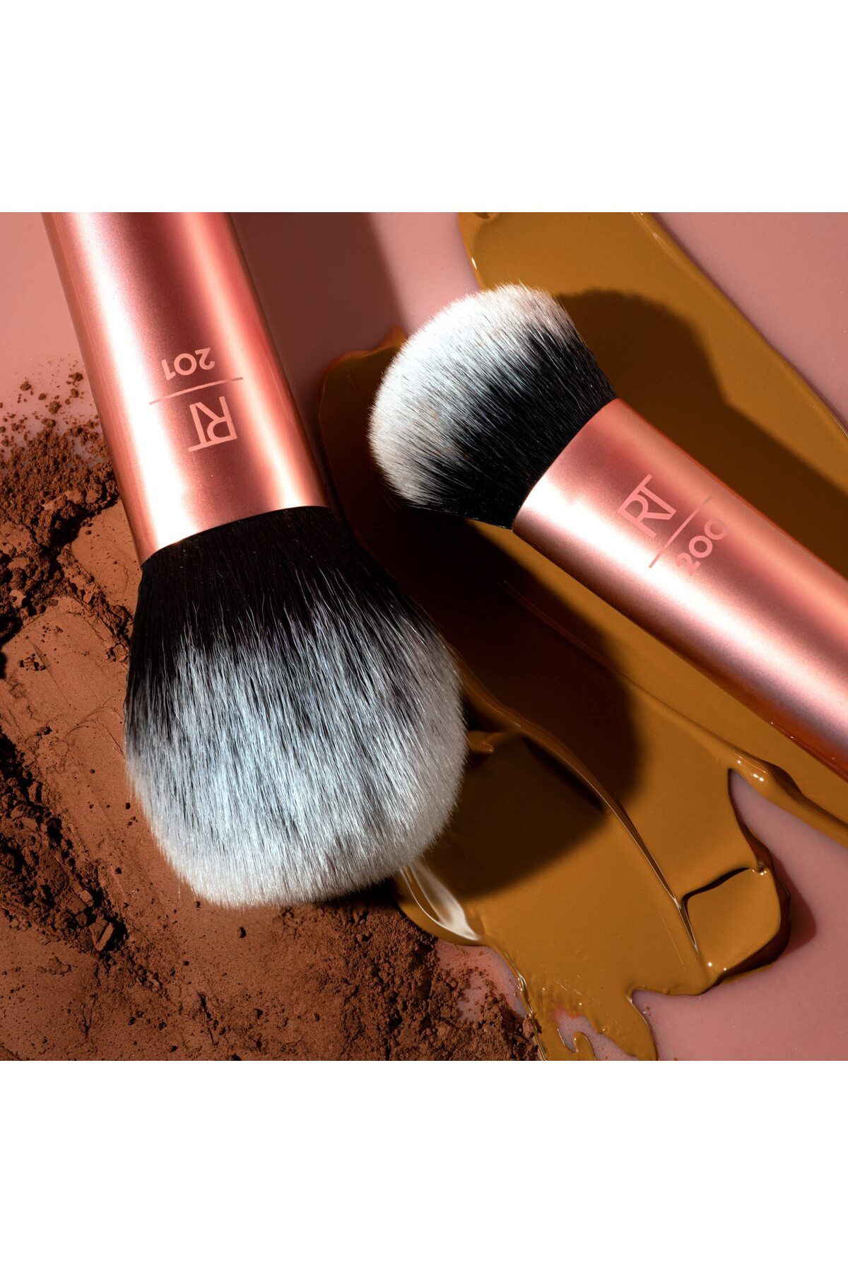 Real Techniques-Expert Face Foundation Brush, Dense Bristles for Streak-Free Buffing, Orange, 1 Count 5
