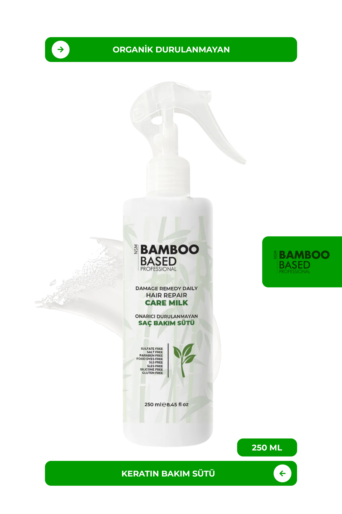 Bamboo Based Professional Green Line Durulanmayan Keratin Bakım