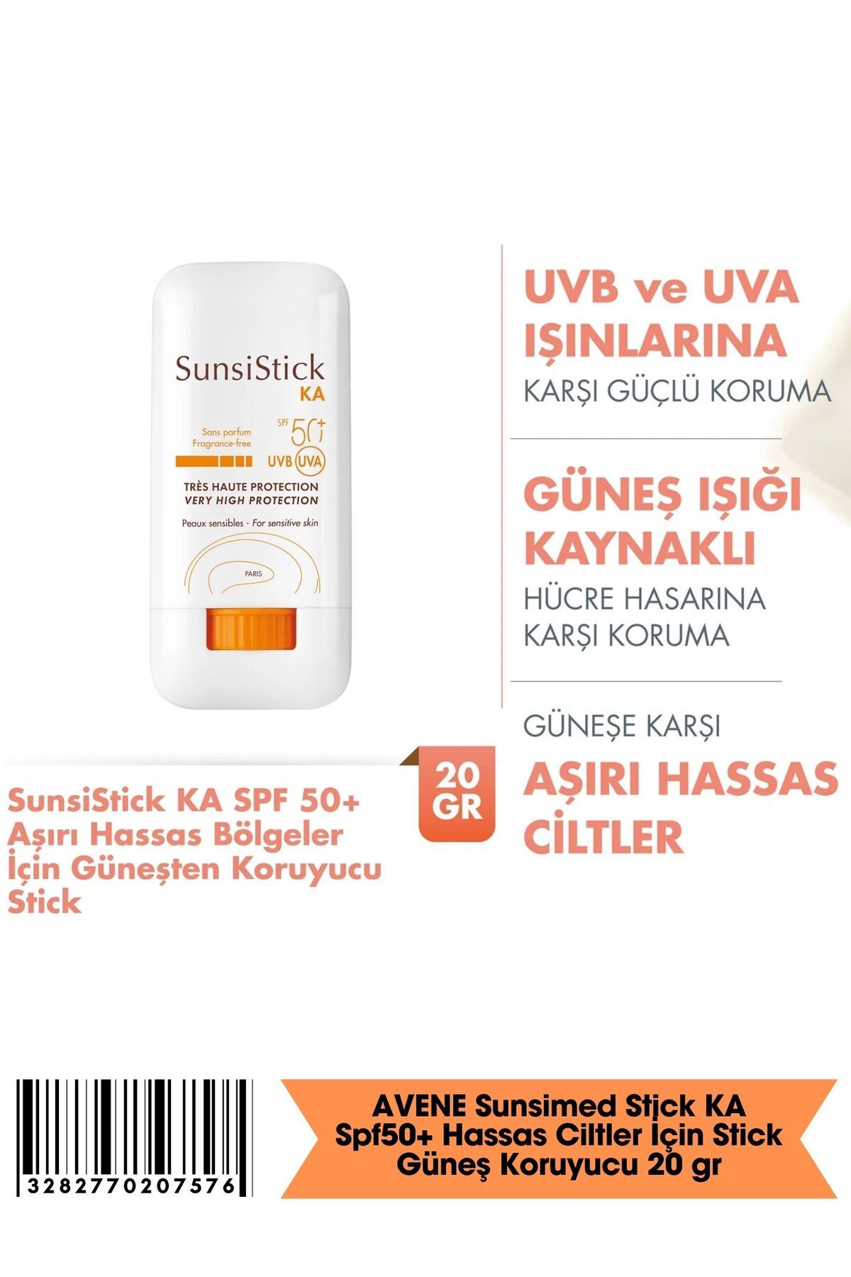 Avene Sunsimed Stick KA Spf50+ Hassas Ciltler İçin Stick 20 gr. - DS