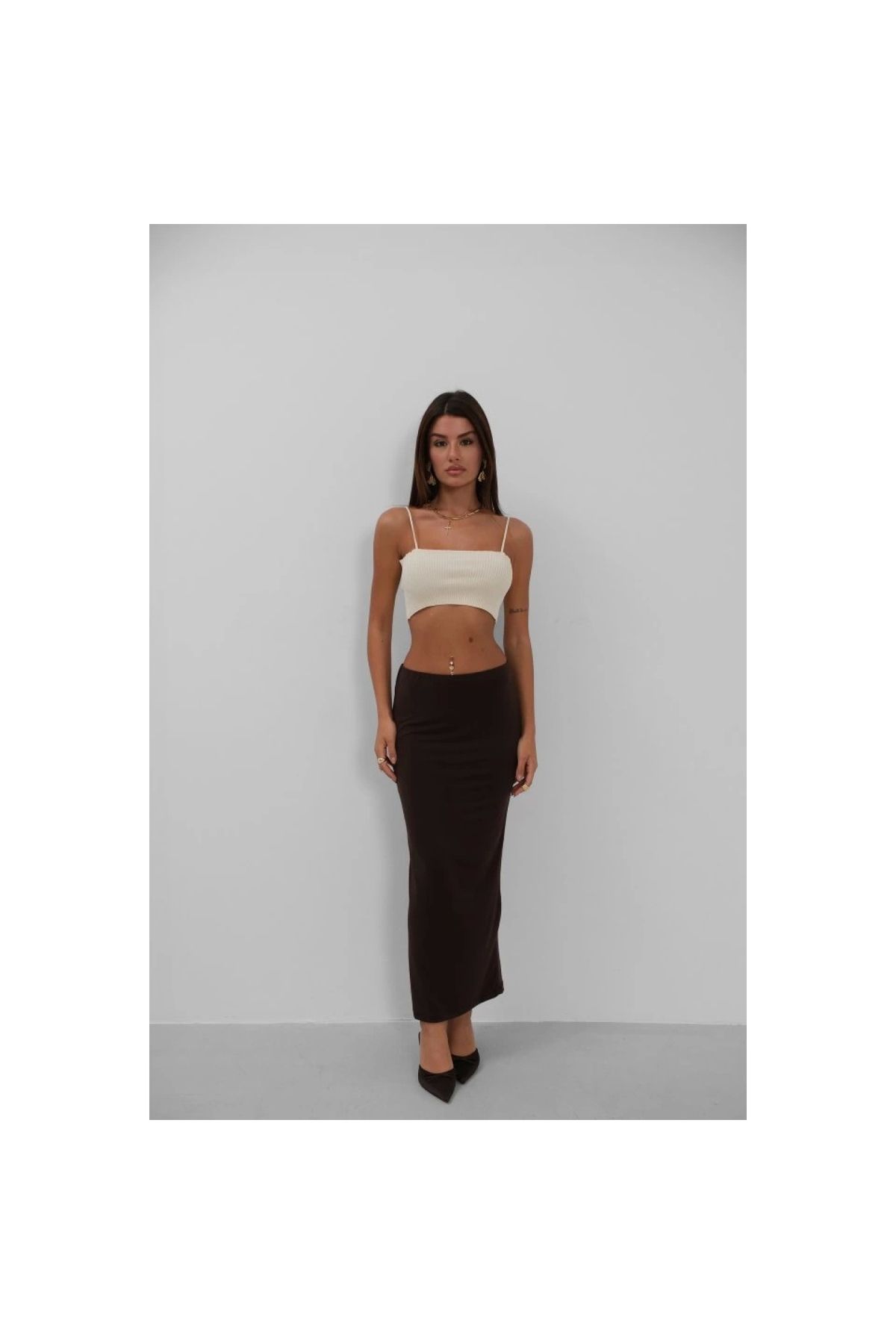 Marsilyan İnce Askılı Crop Top