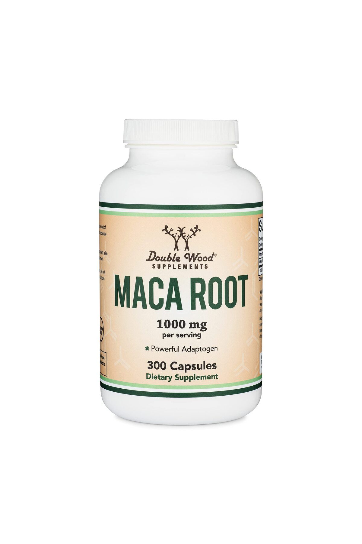 Double Wood Supplements-Maca Root Capsules, 300 Count (1,000mg Black, Red, Yellow Maca Powder) for Energy by Double Wood 5