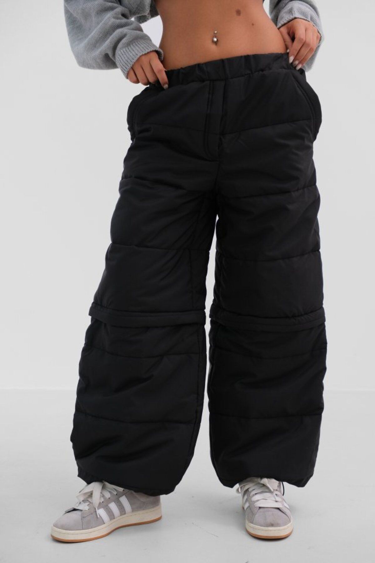 Simala-Zipper Detail Quilted Trousers 4