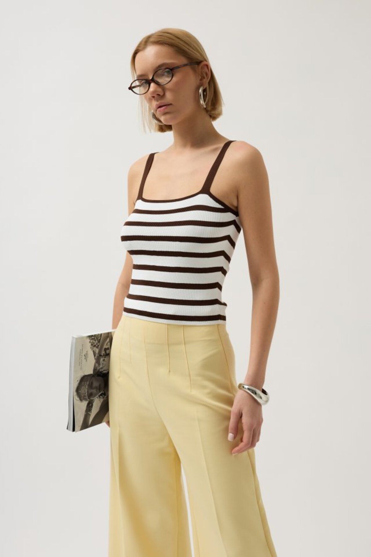 JANES-Striped Suspender Blouse 3