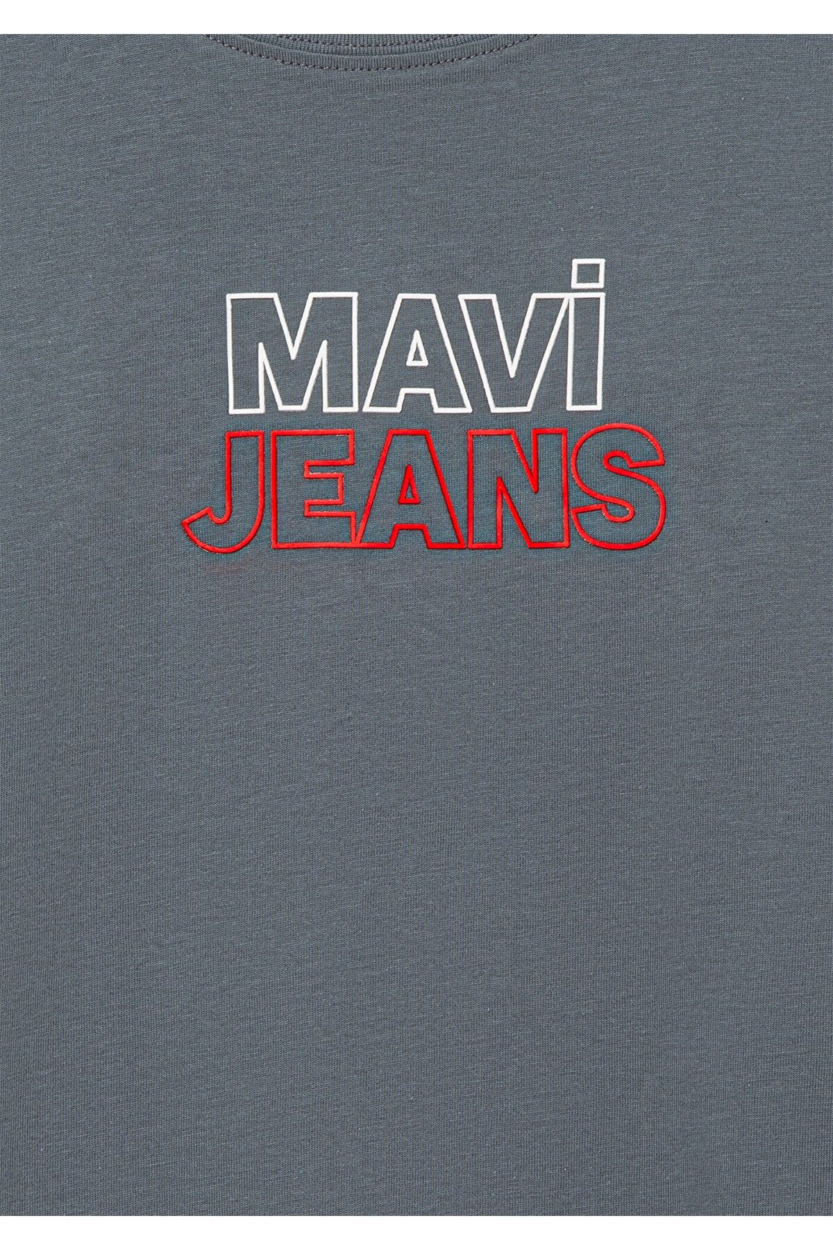 Mavi-Jeans Printed Gray T-Shirt Loose Fit / Loose Relaxed Cut 6610287 -80889 4