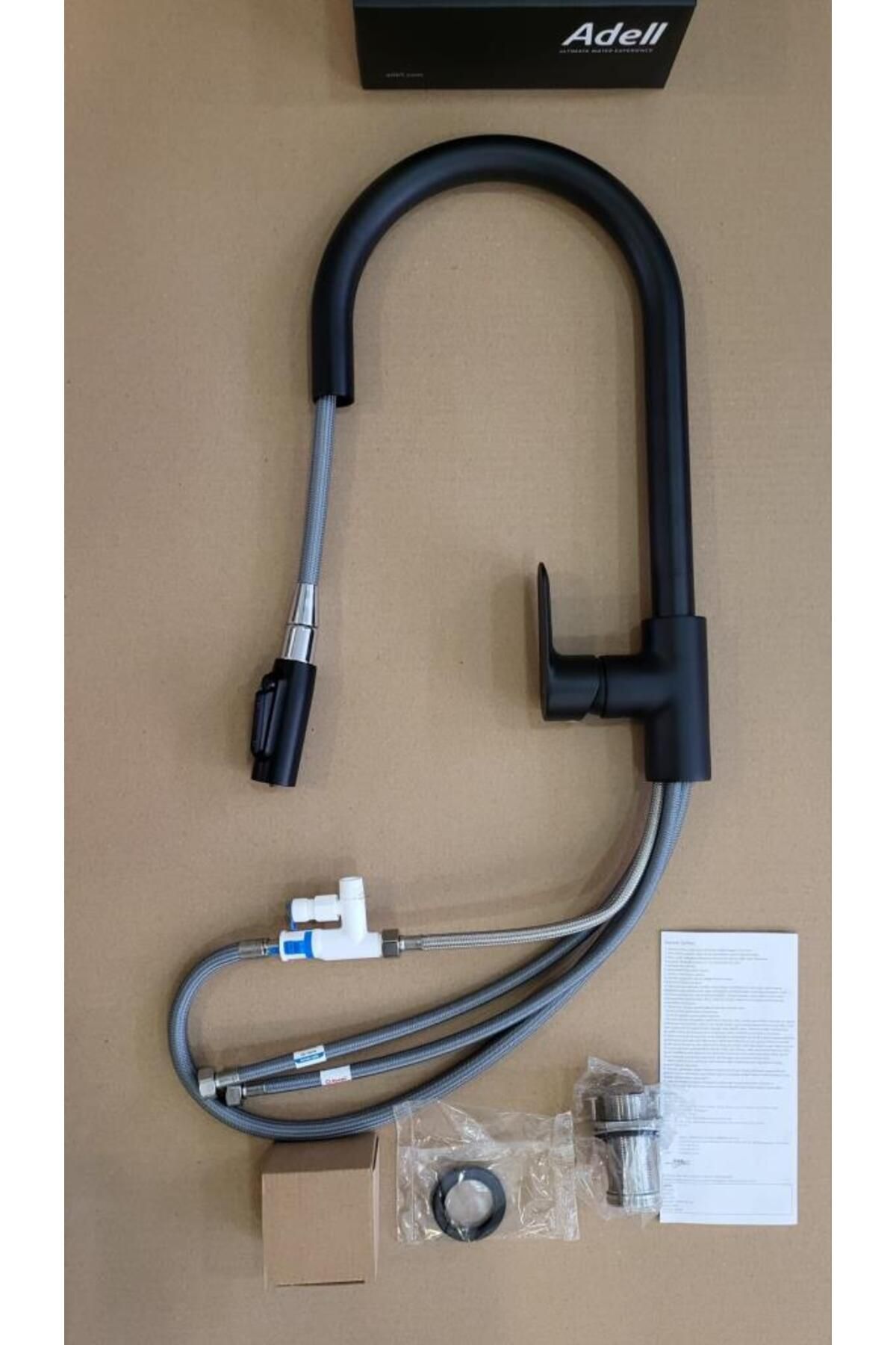 Adell-Niza Black Spiral 3-Way Purification Outlet Kitchen Faucet 2