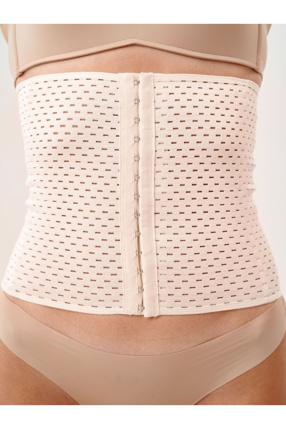 MİSTİRİK Ulyana Model Özel Tasarımlı Hamilelik Sonrası Sarkma Önleyici Latex Korse Ten Renk fotoğrafı 3 (önizleme)