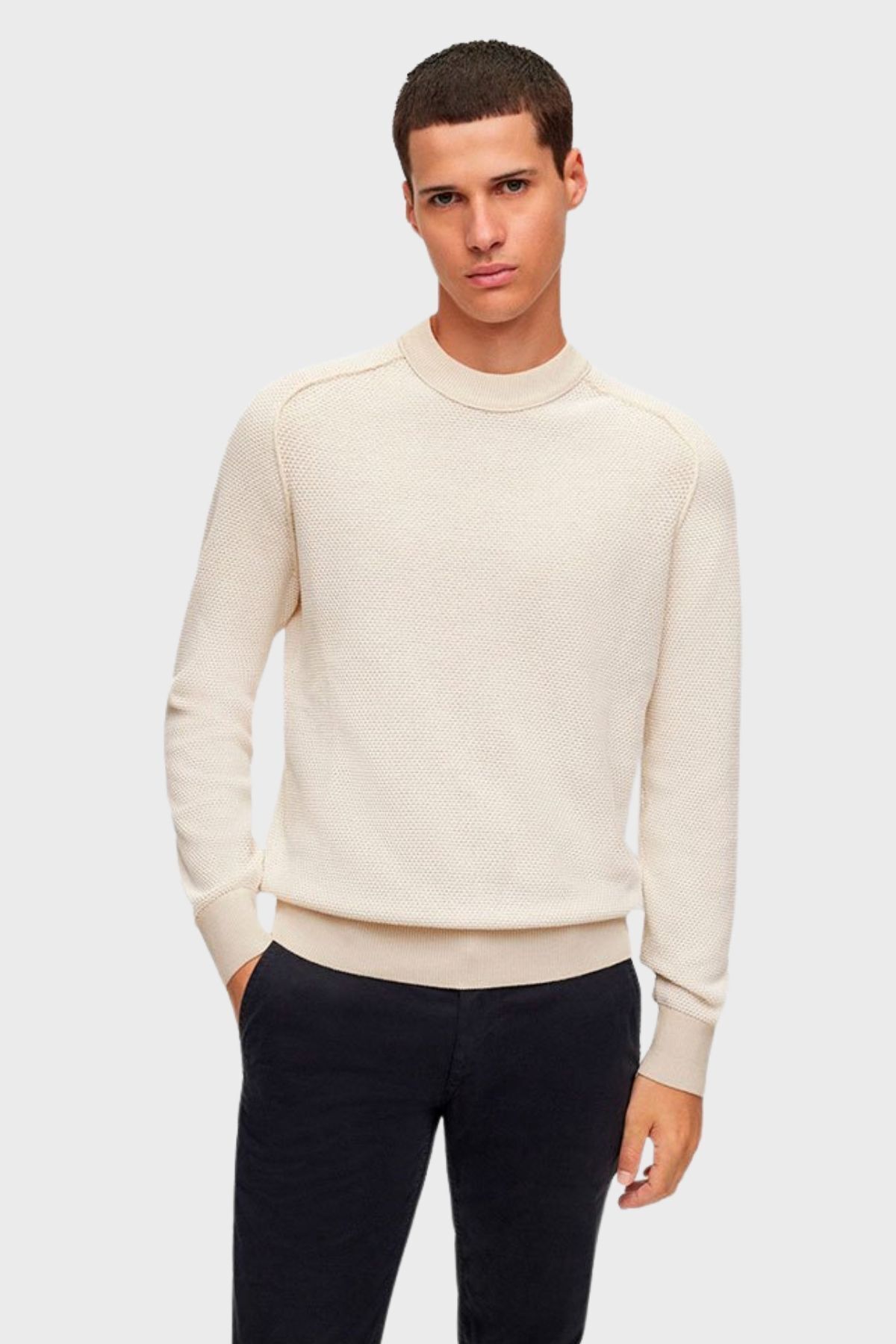 باس ژاکت یقه گرد مردانه Boss