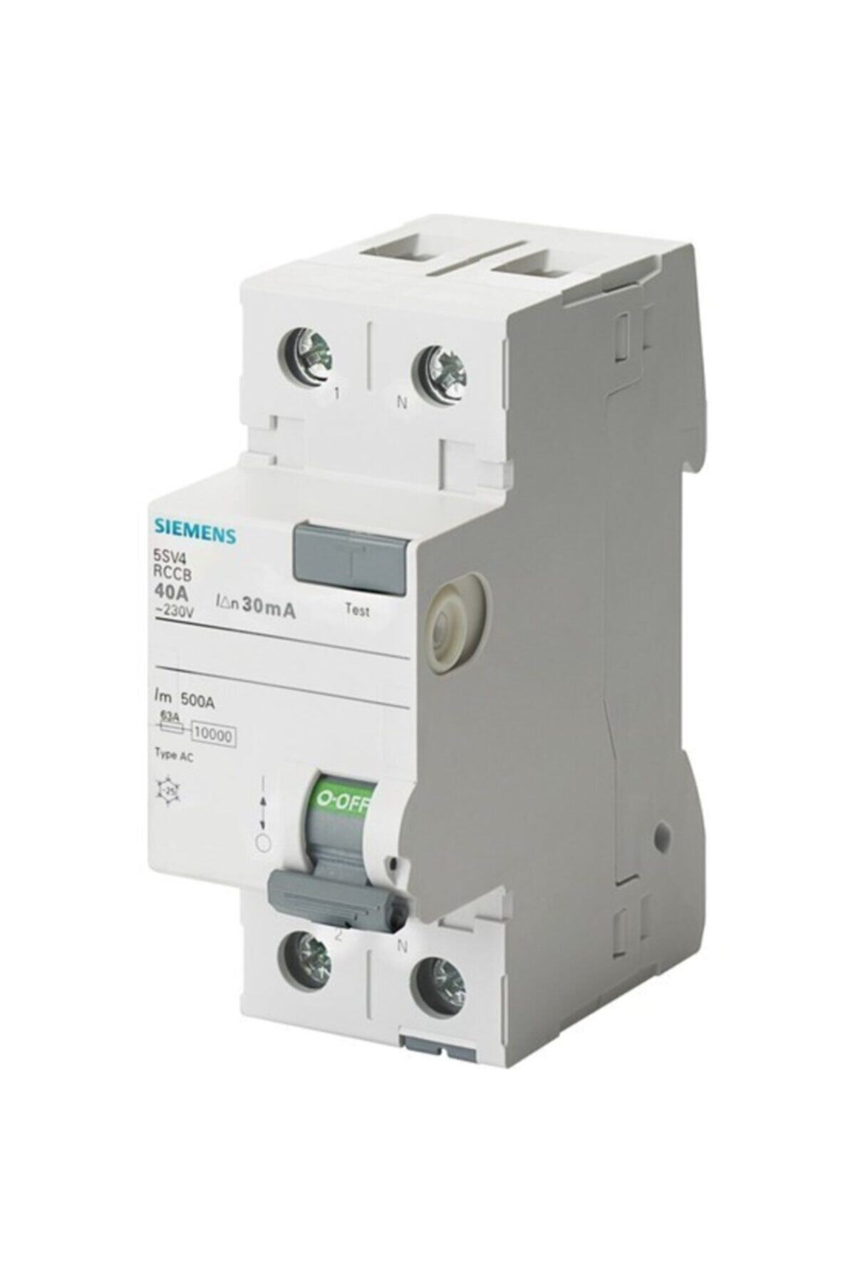 Siemens 5sv4314-0 40a 30ma 230v (Faz+nötr) Kaçak Akım Koruma Rölesi
