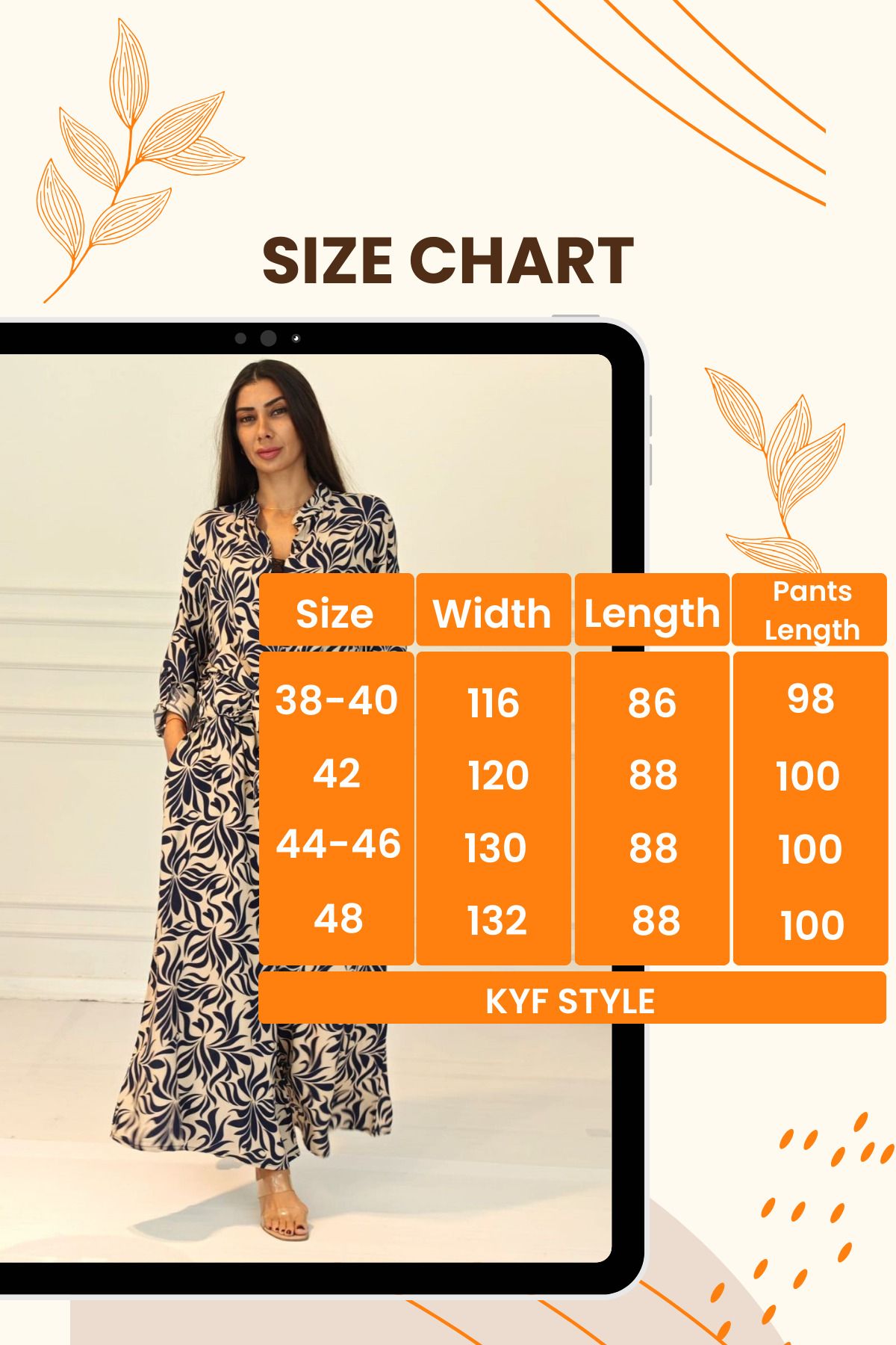 Keyifli Moda-Women's Navy Blue Patterned Shirt Pants Set with Epaulets and Pockets 5