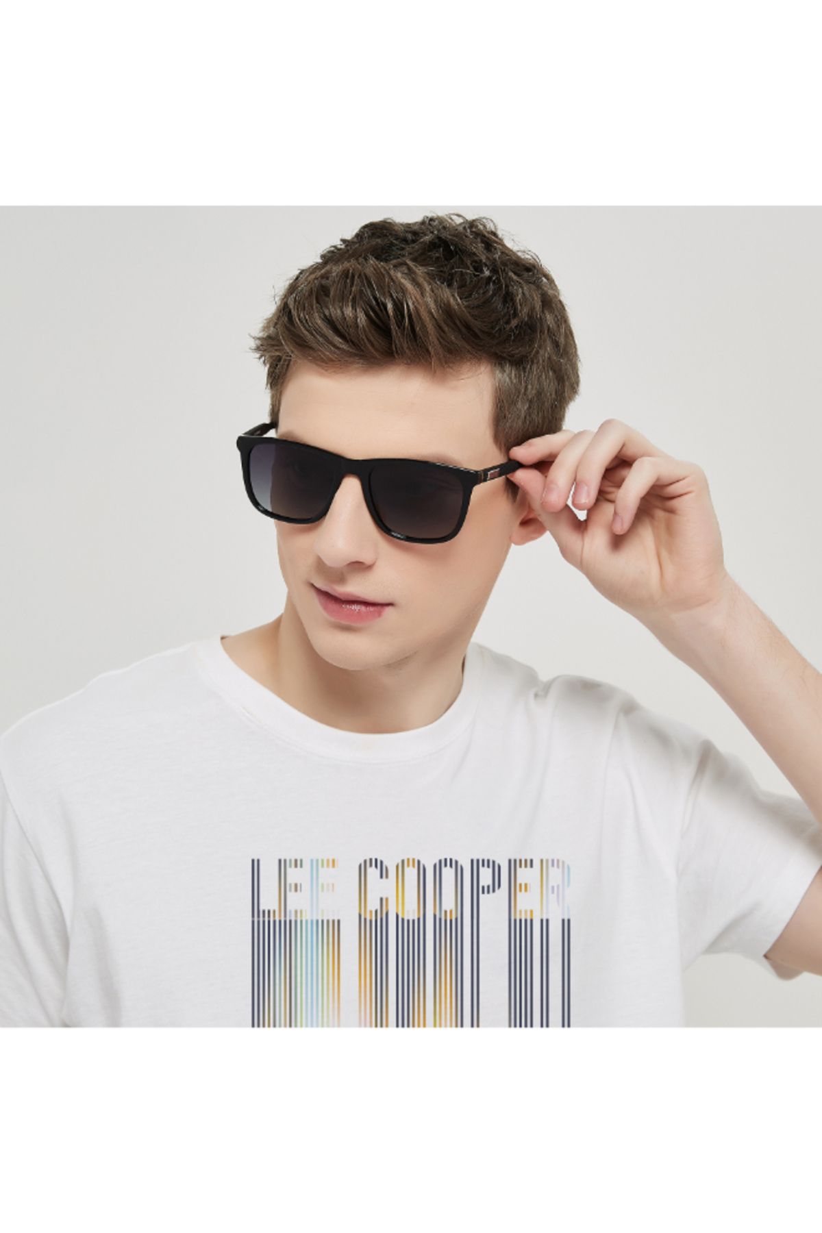 Lee Cooper-Mens Square Polarised Sunglasses Gr.Grey Lens - LC1040C03 4