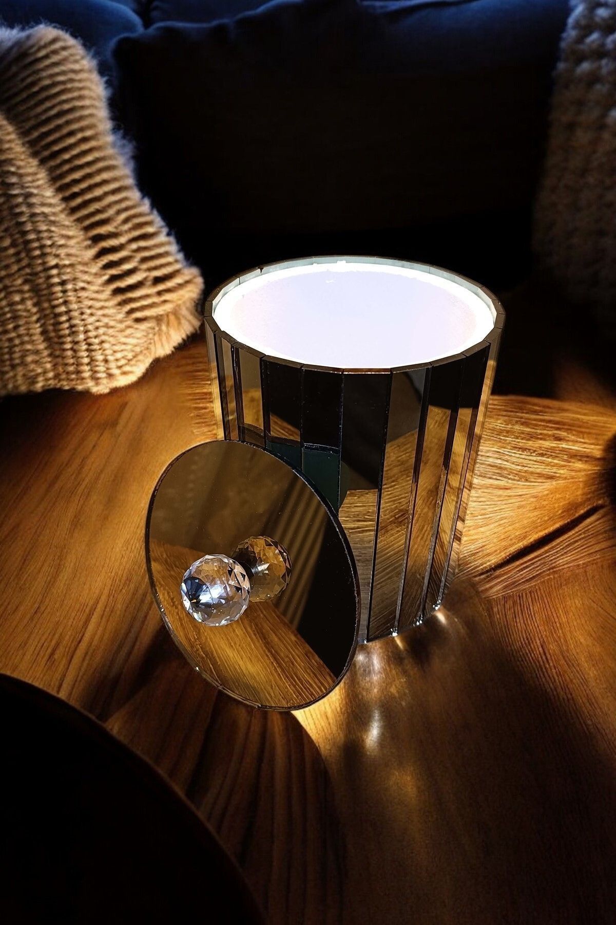 extrasepetim-Decorative Multi-Purpose Bronze Mirrored Storage Box-Container 6