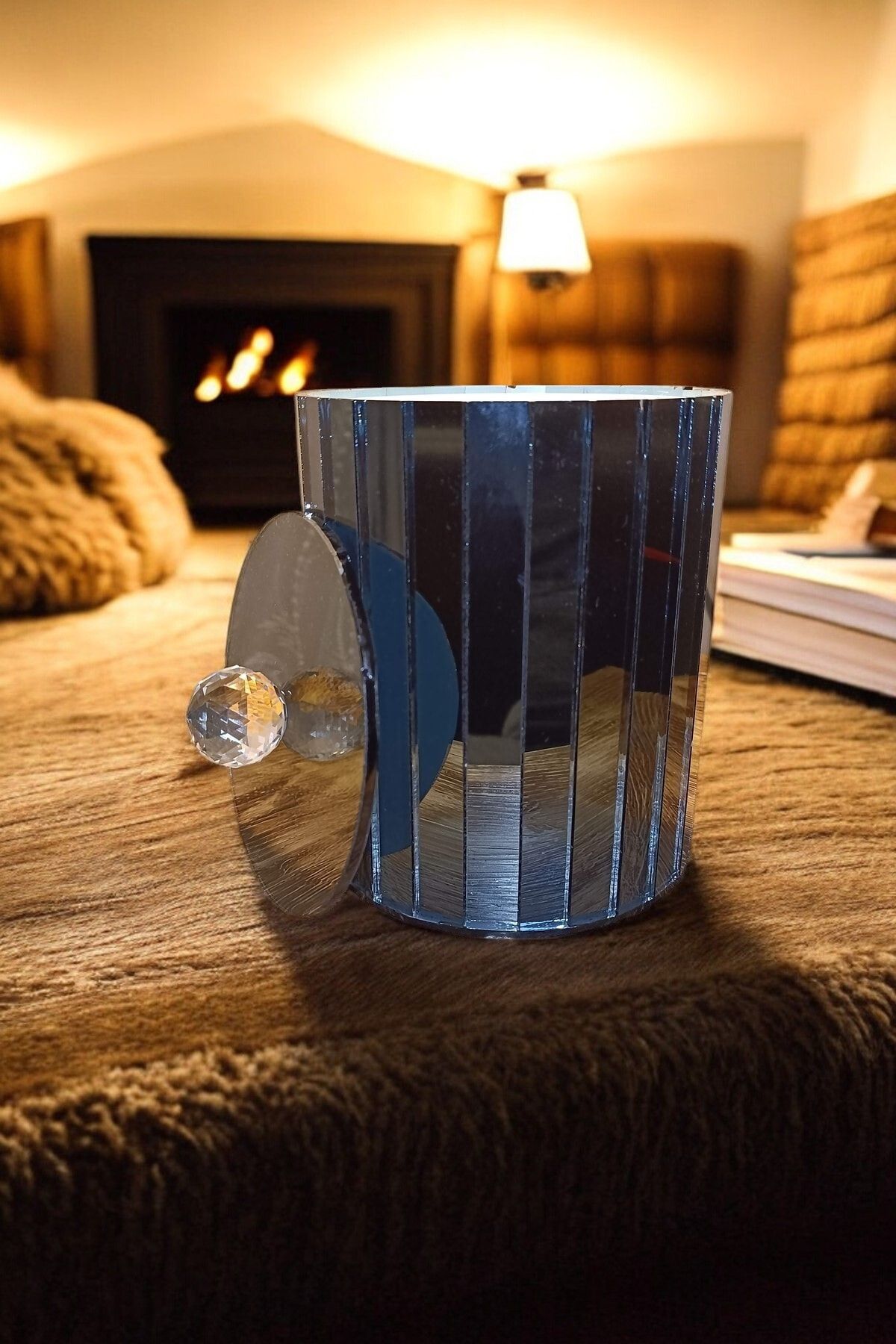 extrasepetim-Decorative Multi-Purpose Smoked Mirrored Storage Box-Container 4