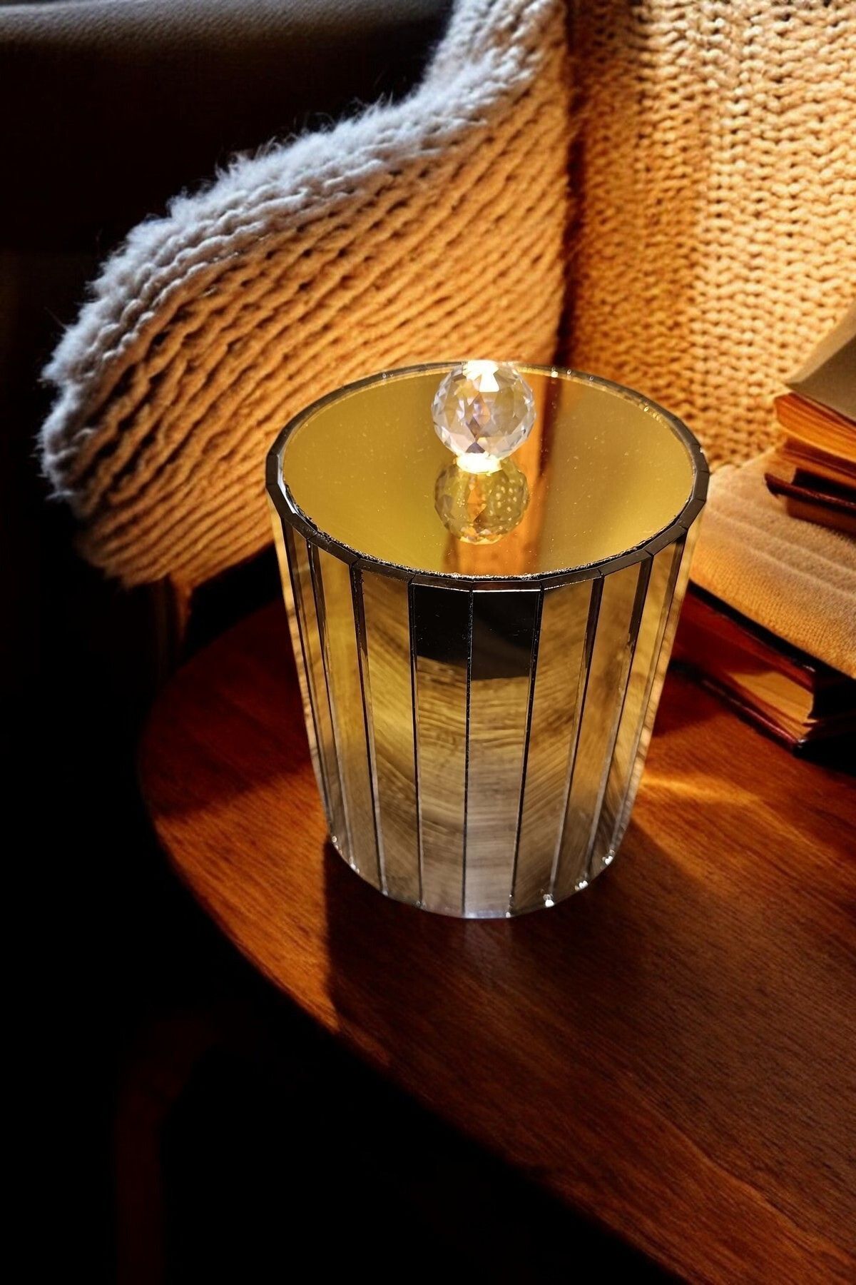 extrasepetim-Decorative Multi-Purpose Bronze Mirrored Storage Box-Container 7