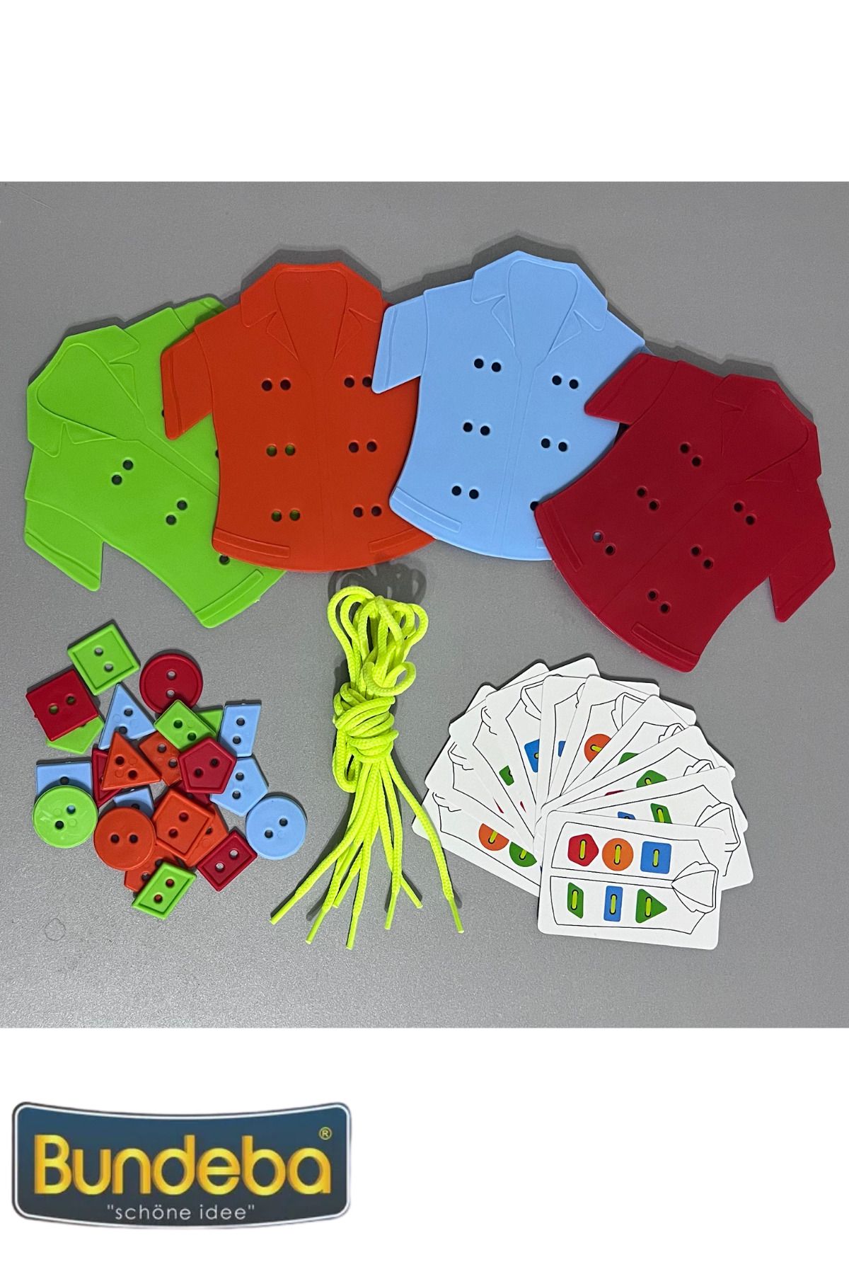 Bundeba-Button Clothes Button Game Buttoning, Shirts and Clothes Dress up Educational and Fun Box Game 6