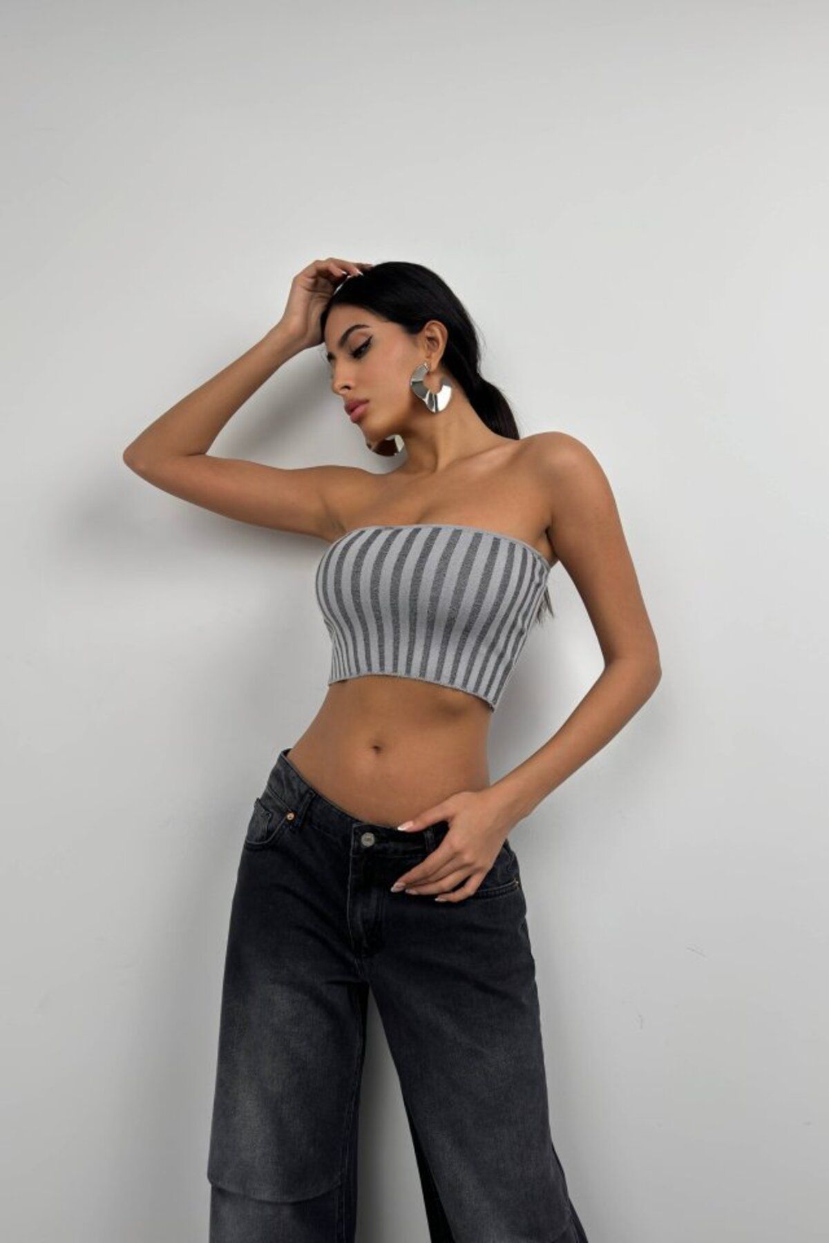 Simala-Strapless Corded Crop 2