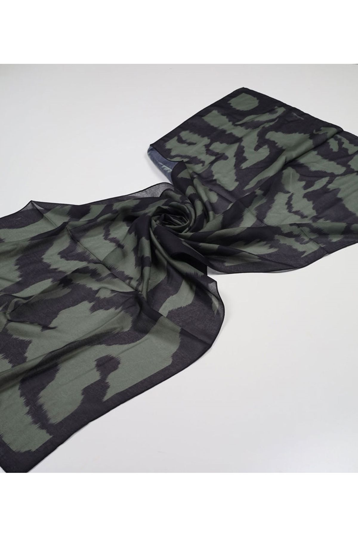 PİRAMİT-Pyramid Patterned Digital Soft Shawl - Pattern-04 - Color-02 1