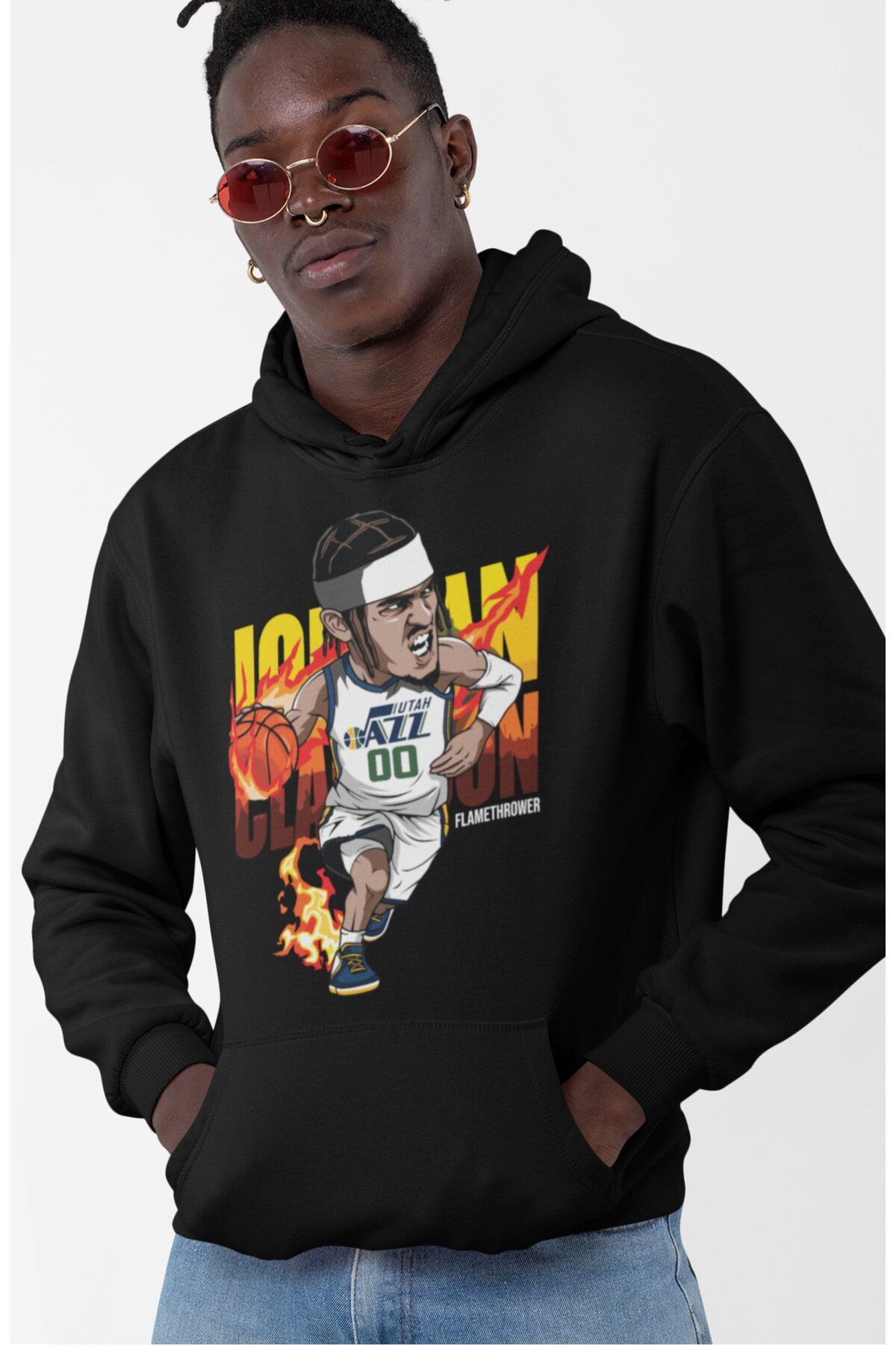 Fuddy Moda-Unisex Clarkson Hoşan Master, Oversize Basketball Themed Hoodie 3