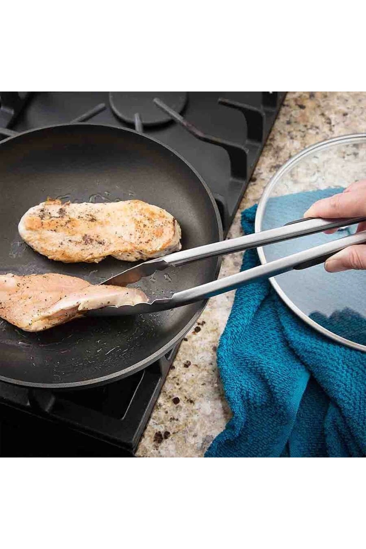 MUSENSO-Stainless Steel Barbecue Tongs |   Barbecue Tongs Black 35 cm (Pbm-35) 4