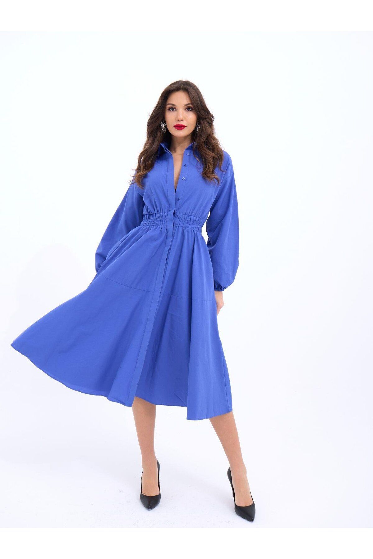 ASFSTORE 6813 ELBİSE-MOR