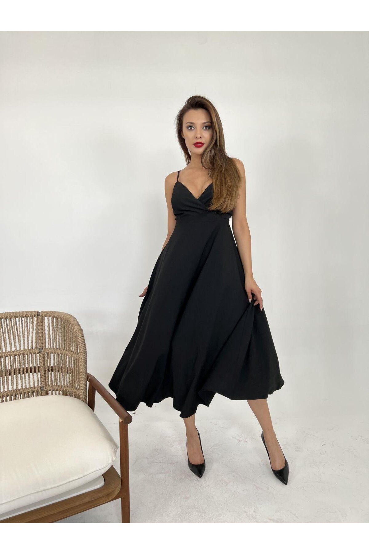 fh fashionhere 4186 ELBİSE-SİYAH