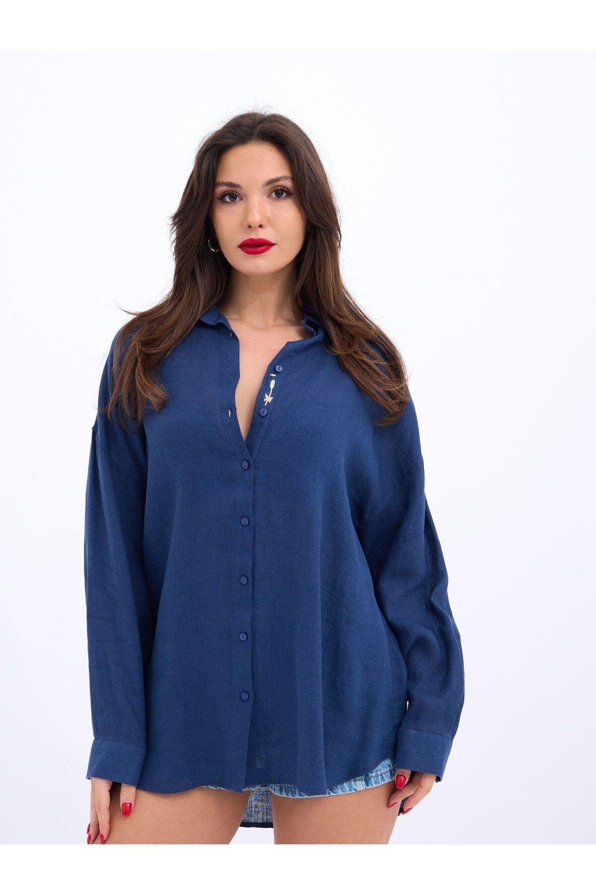 Veronika Mağazacılık 6758 GÖMLEK-LACİVERT