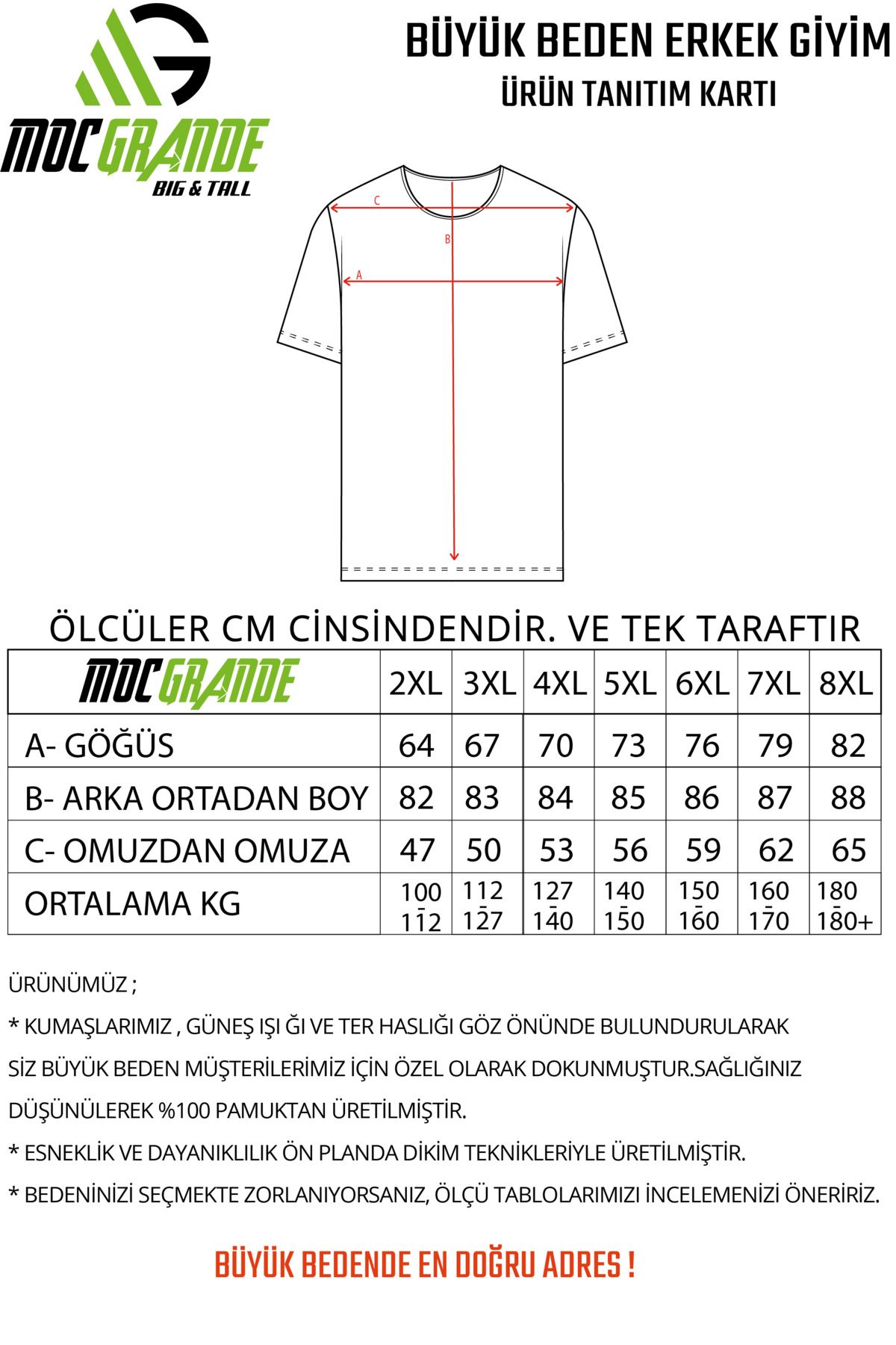 MocGrande-Tricou cu decolteu rotund pentru bărbați, mărime mare, Un Beat En 25146 MAROON 4