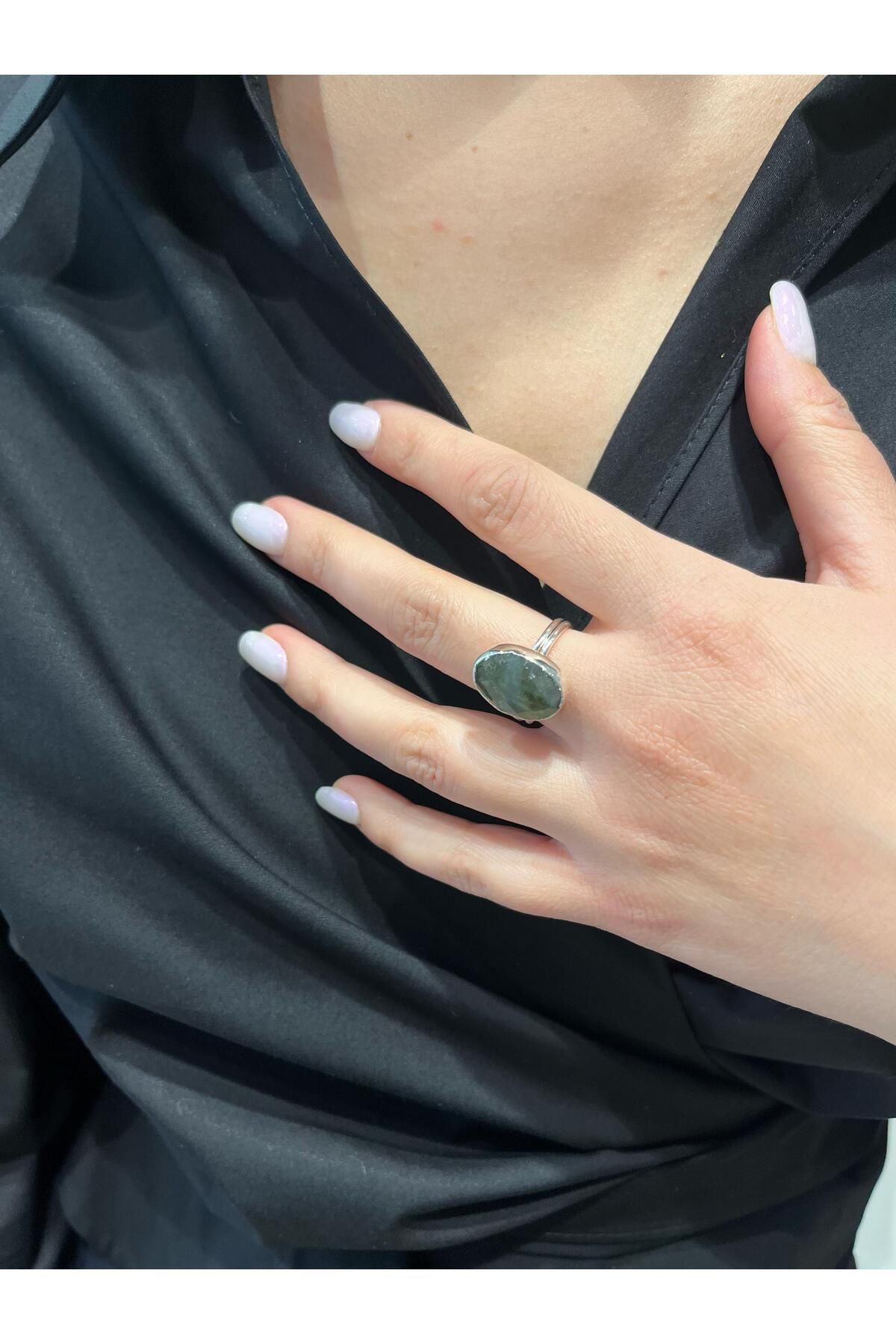 AURA-Labradorite Stone Natural Stone Ring 1