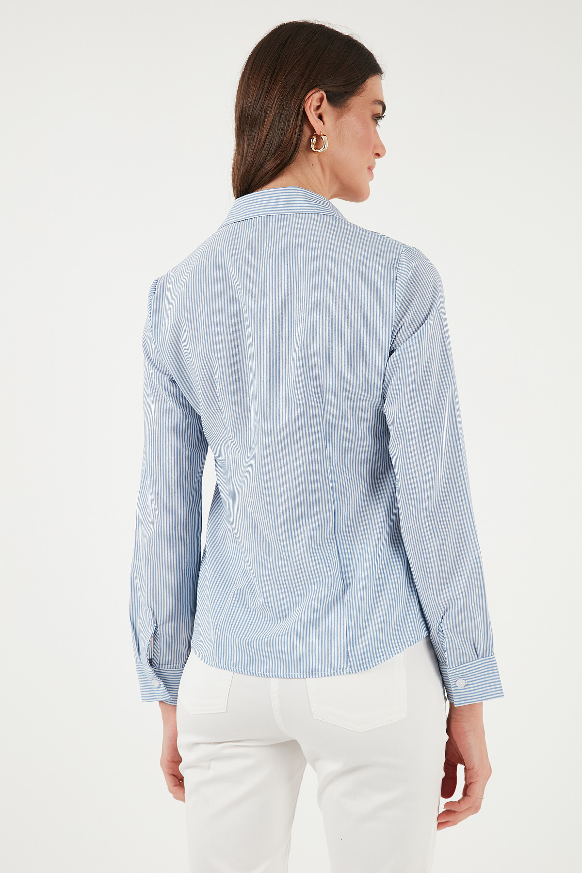 Lela-Cămașă din bumbac, slim fit, cu guler clasic, cu dungi 6777423 7