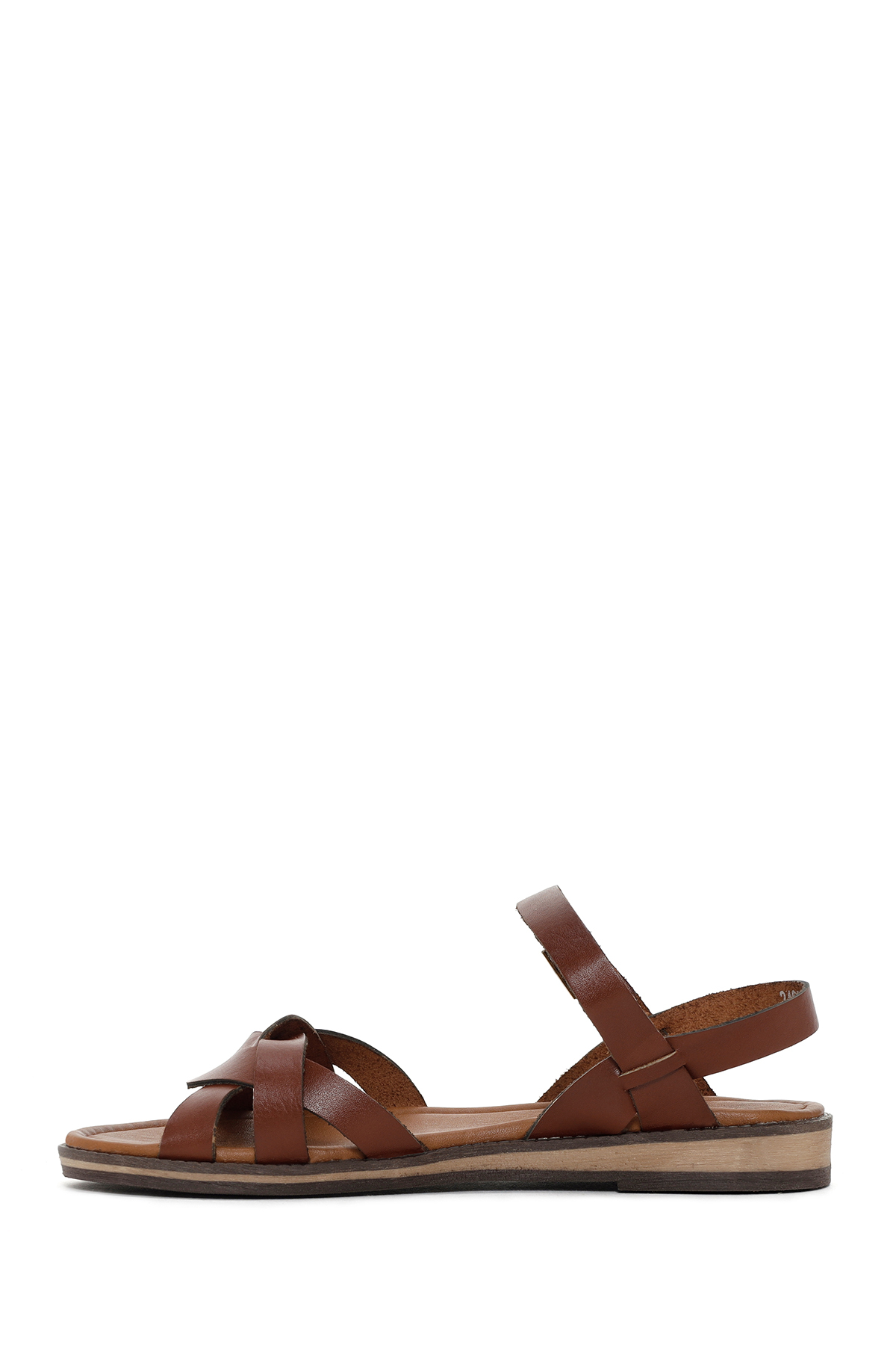 Derimod-Women's Brown Leather Bodrum Sandals 25Sfd 332118 2