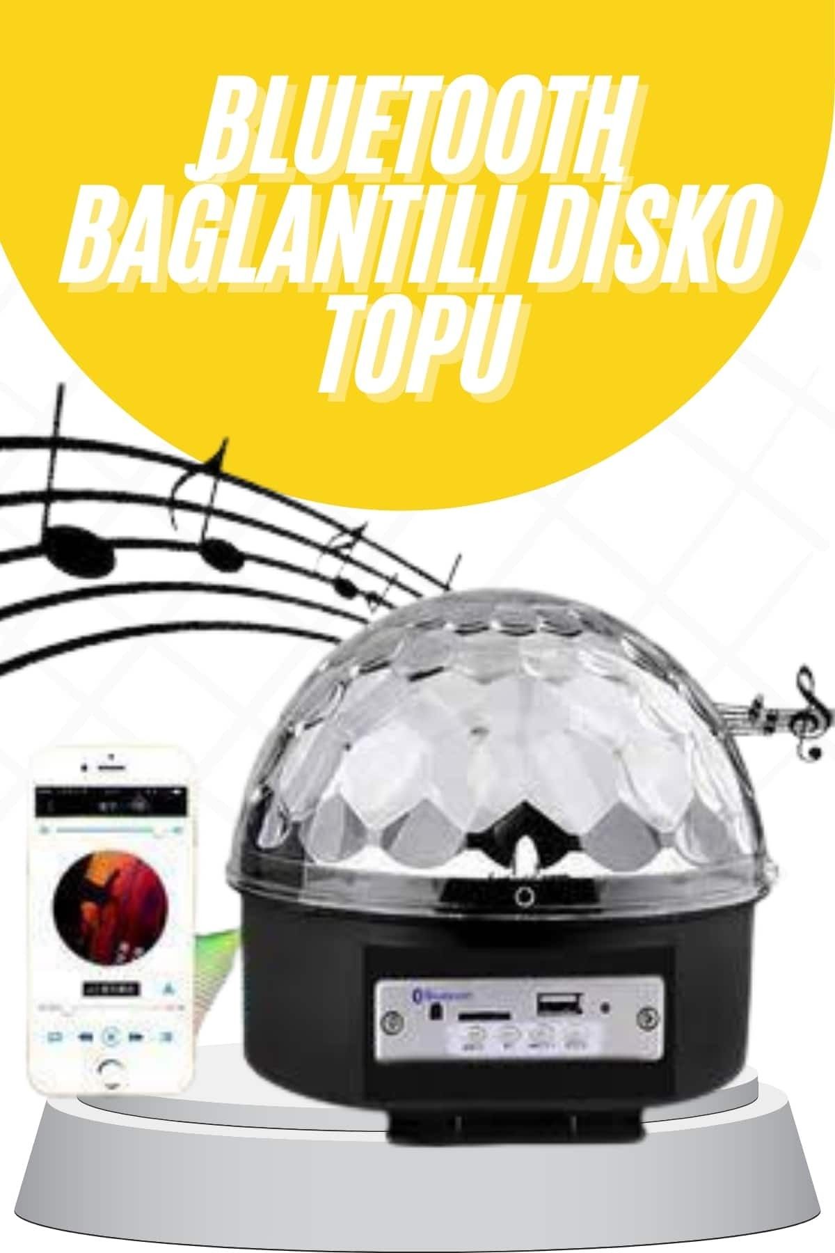 ASTRALTECH Disko Topu Renkli Işıklı Lazer Parti Bluetooth Bağlantılı Led Küre