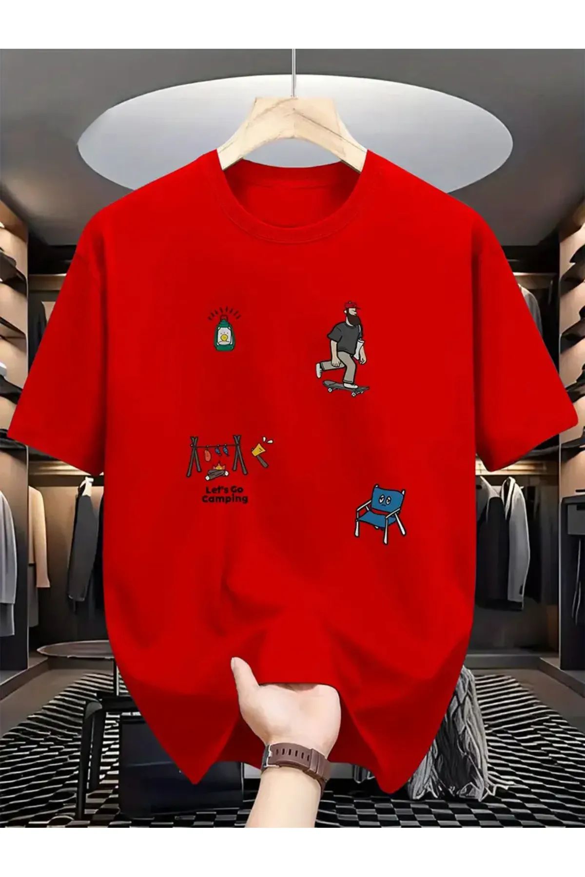 MANCY Unisex Büyük Beden Minimal Baskılı Oversize %100 Pamuk T-shirt