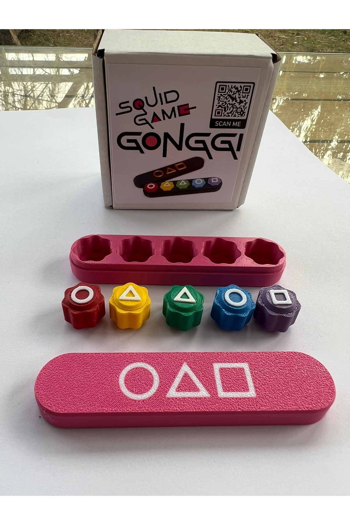neohobi neodymium mıknatıs tedarik merkezi Pembe Kutulu, Çelik Bilyalı, Ağırlıklı  Gonggi-Squid Game 5 Taş Oyunu-Kalamar Oyunu-Beş Taş Kore fotoğrafı 4 (önizleme)