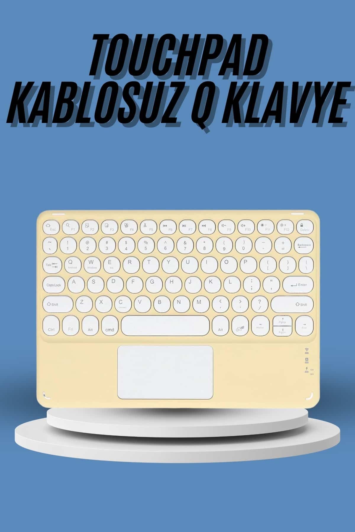 ASTRALTECH Touchpad Tüm Cihazlara Uyumlu Bluetooth Klavye Touchpad Slim Kablosuz Wifi Q Klavye
