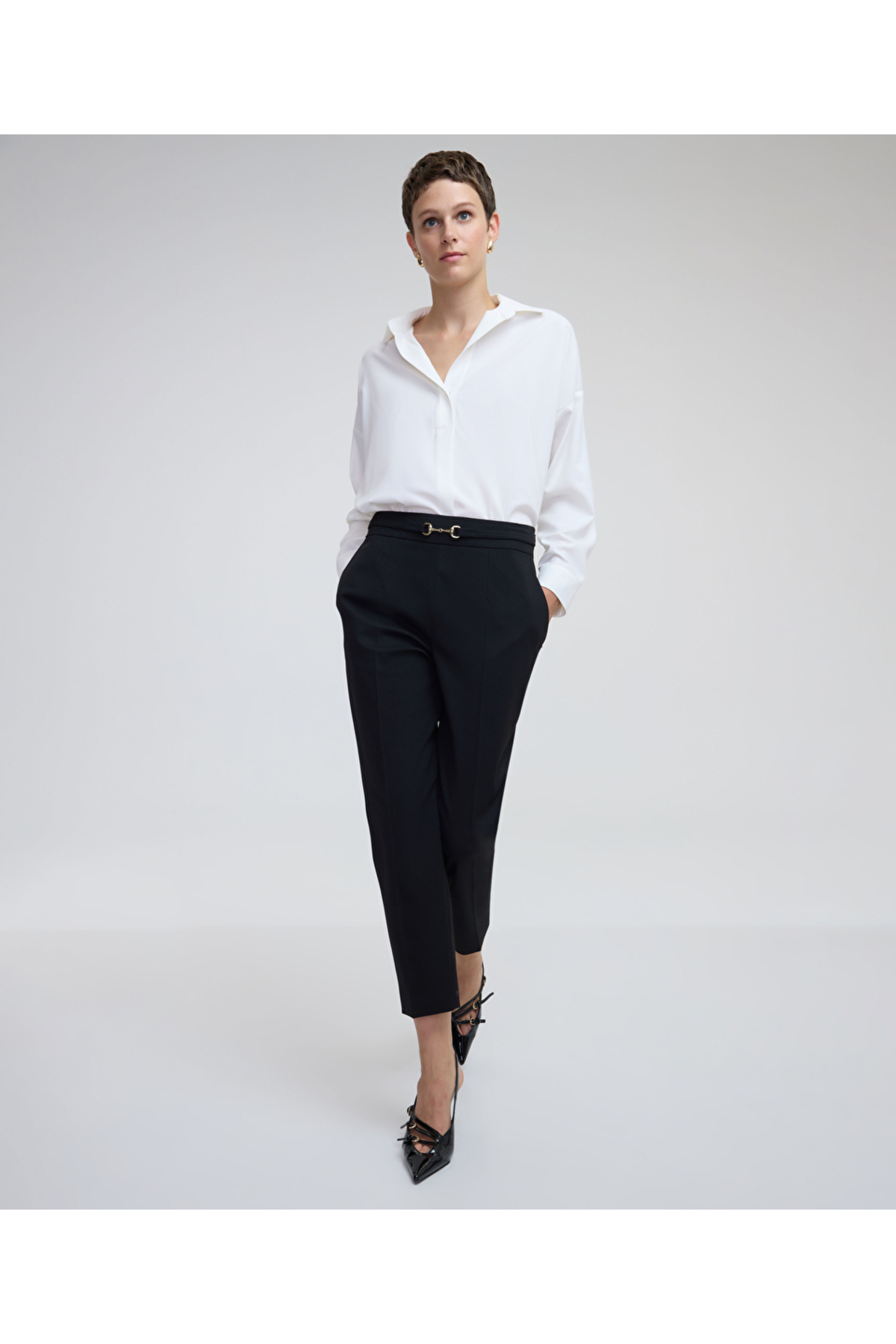 MISS IPEKYOL  Metal aksesuarlı pantolon - Görsel 5