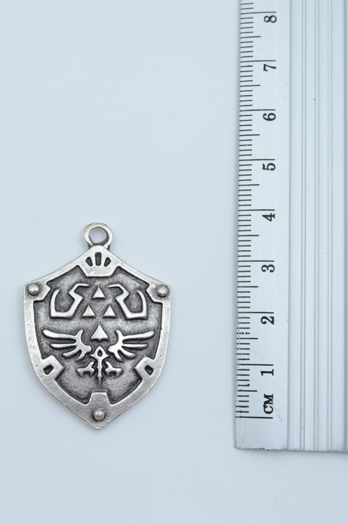 Bu Farklı-The Legend of Zelda Shield Silver Plated Flat Chain Necklace 3