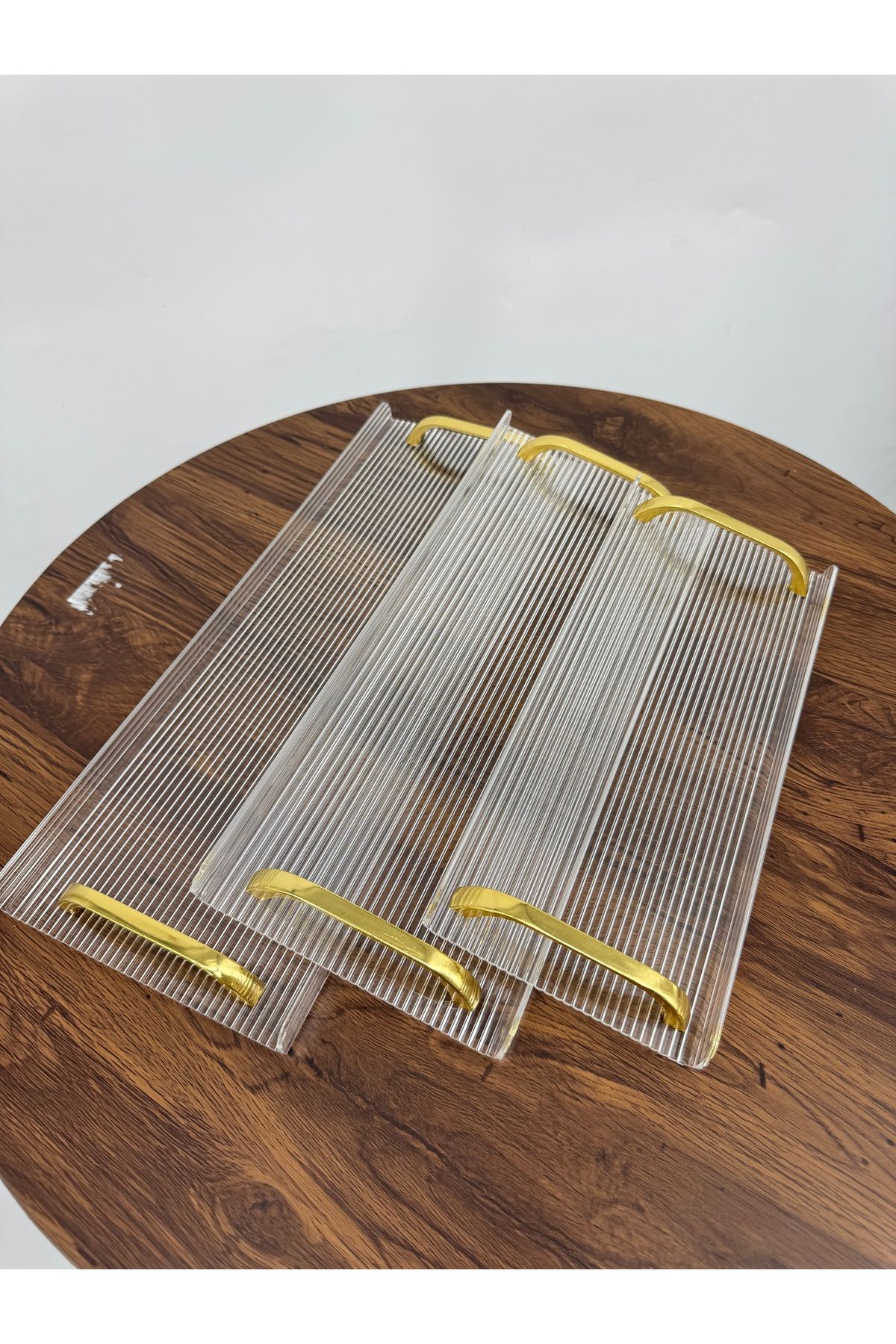 Living-3-Piece Transparent Serving Tray Set 3