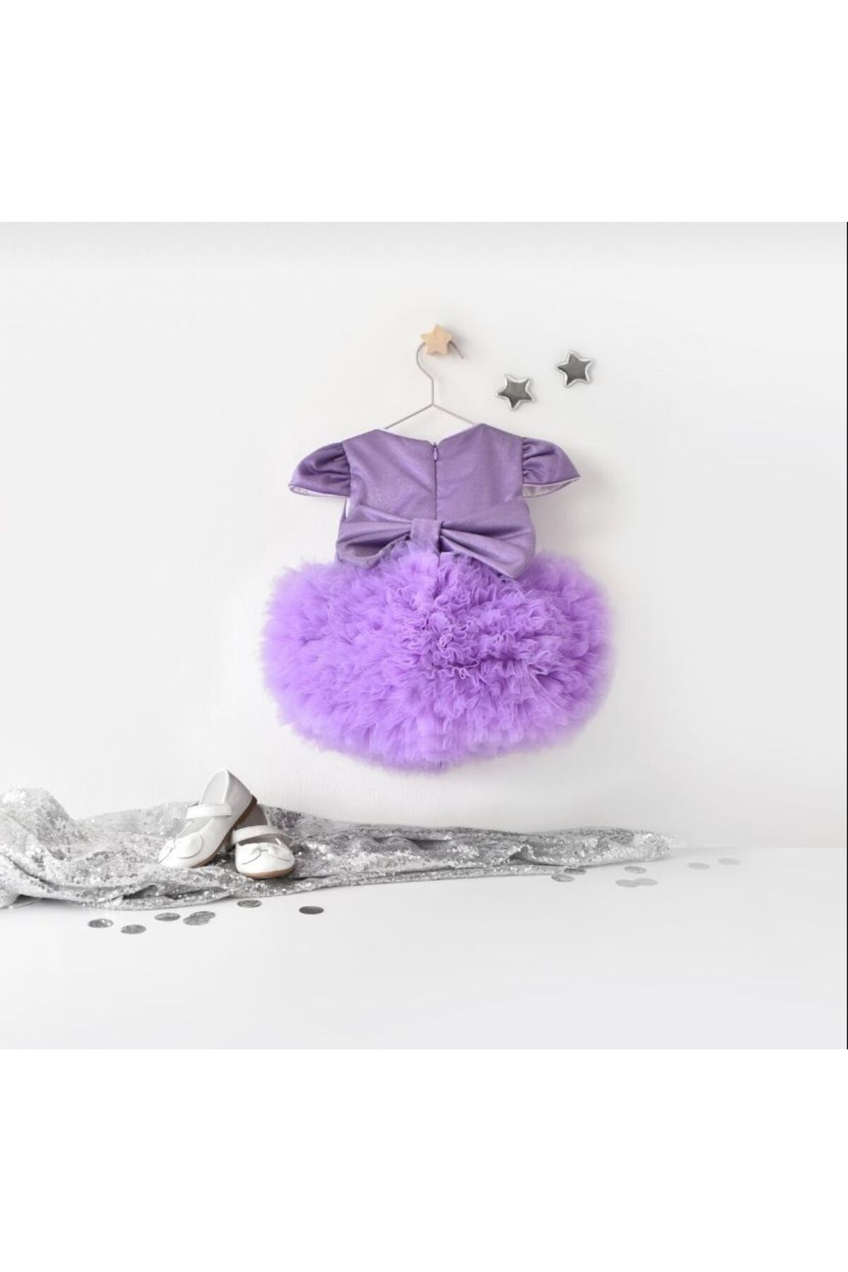 Mini Chics Kız Bebek Kısa Kol Tütü Elbise fotoğrafı 2 (önizleme)