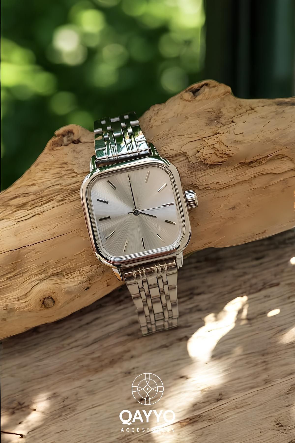 QAYYO-Retro Square Dial Minimal Watch 5