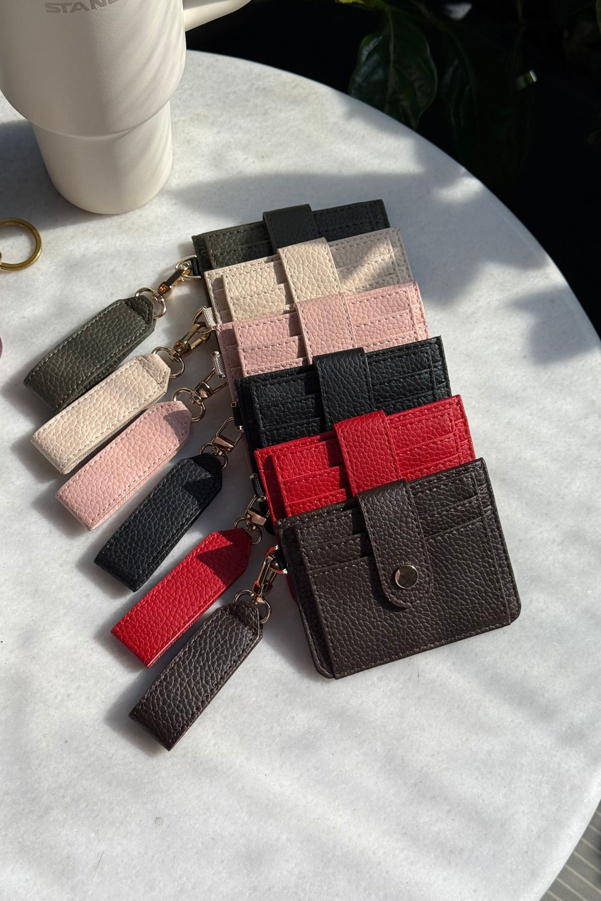 کیف پول مردانه و زنانه دارنده کارت جزئیات KEYCHAIN klovi