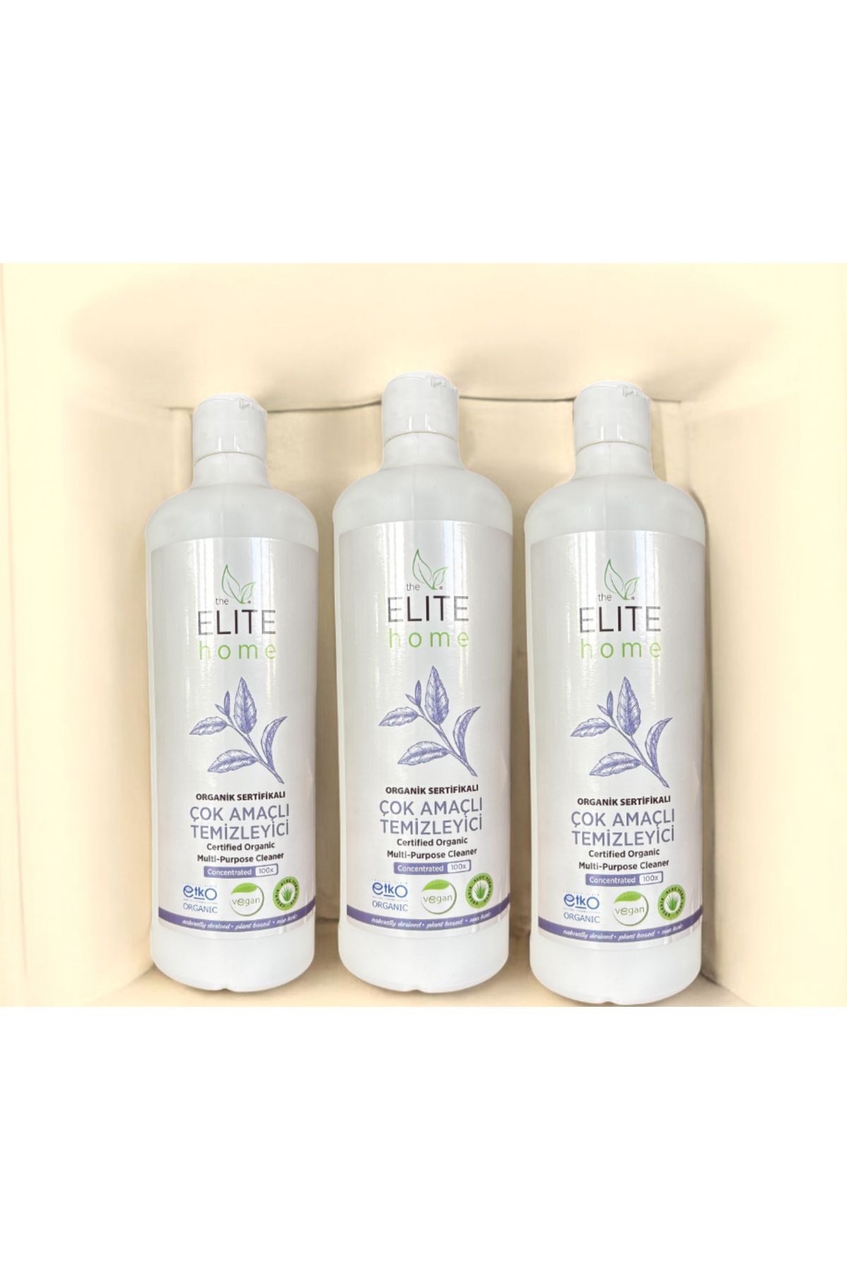 The Elite Home Organik ve Vegan Sertifikalı Çok Amaçlı Temizleyici 3 lü set Portakal