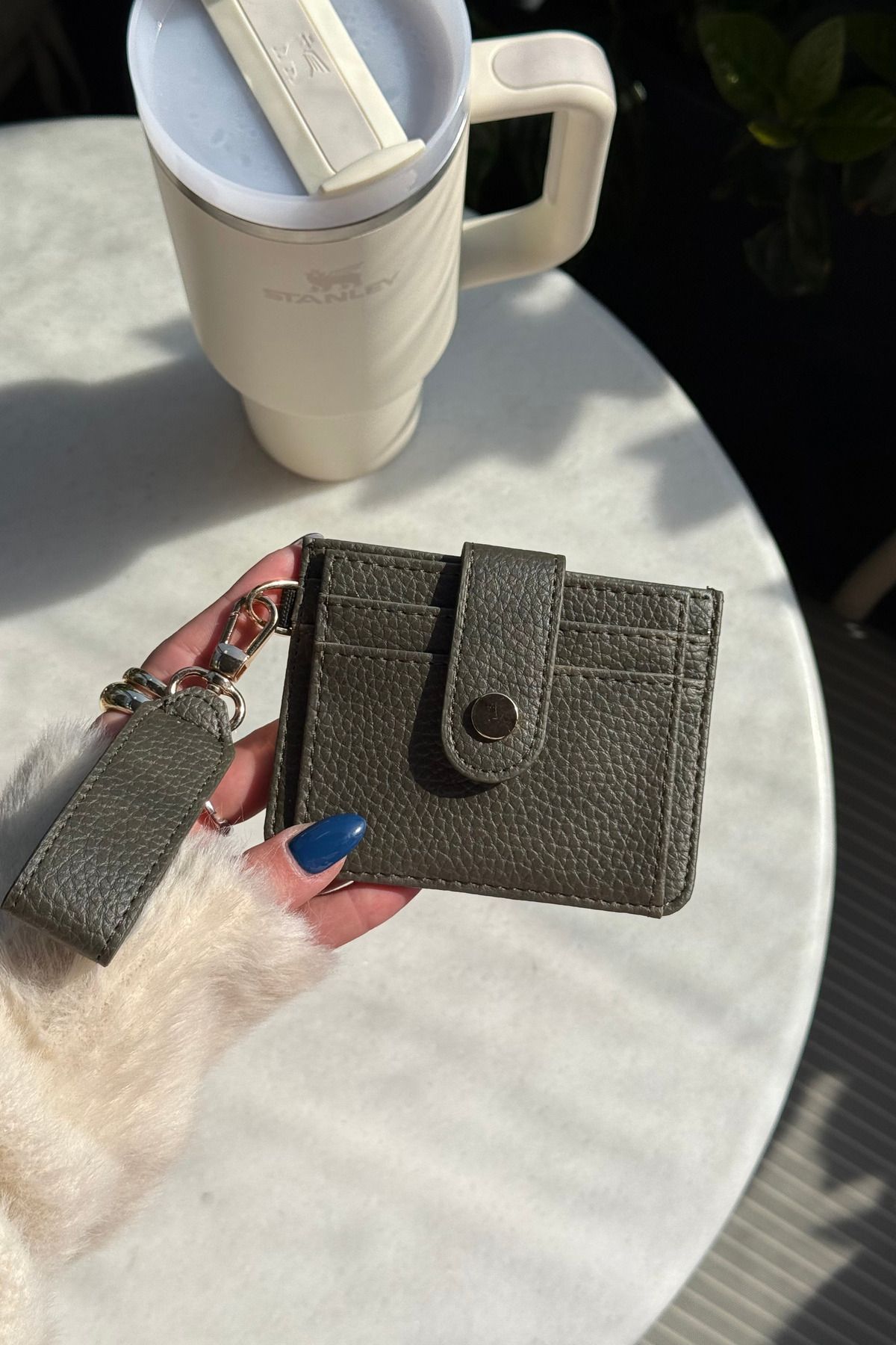 کیف پول مردانه و زنانه دارنده کارت جزئیات KEYCHAIN klovi