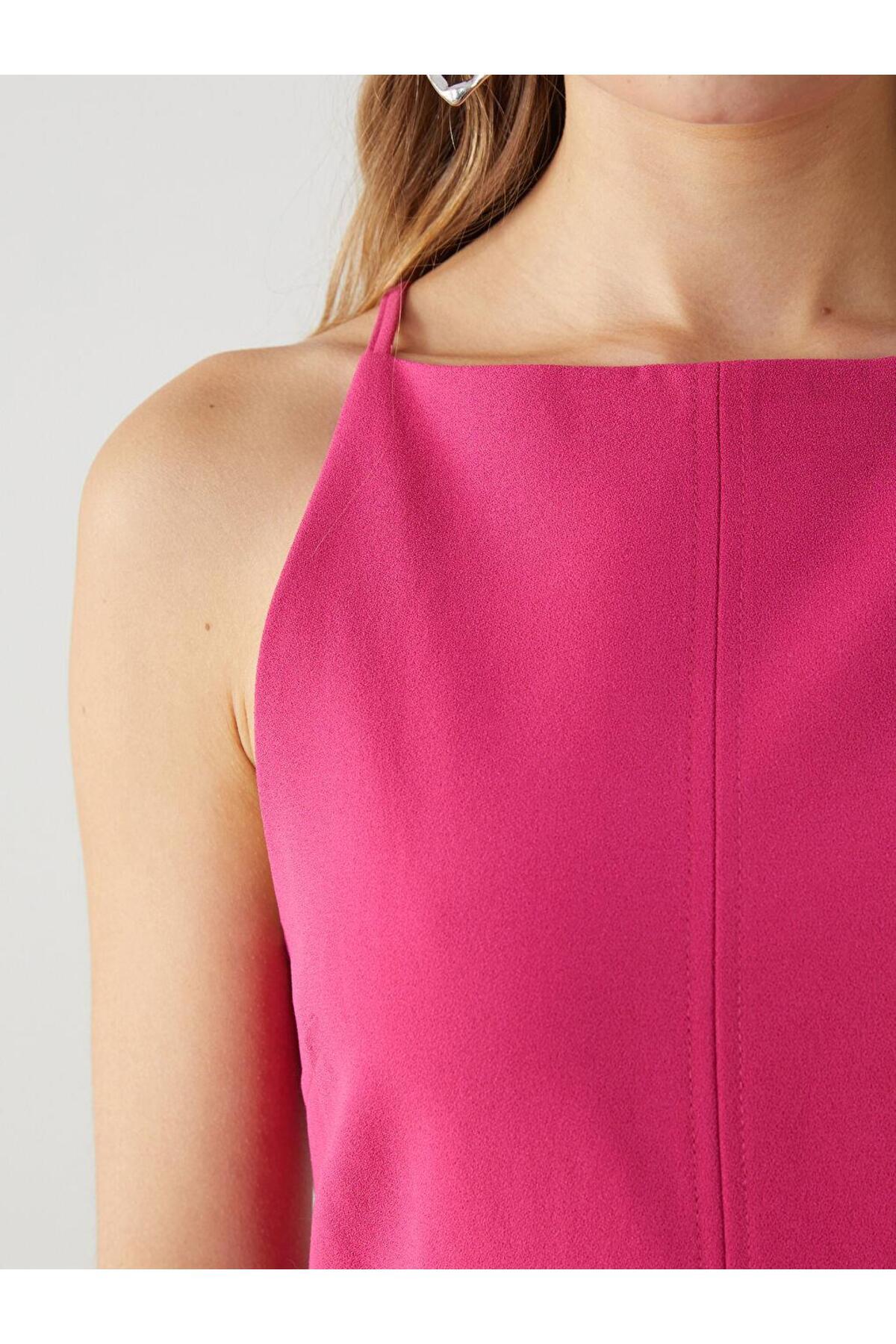 LC Waikiki-Γυναικείο Bodycon Φόρεμα XSIDE Halter Neck 3